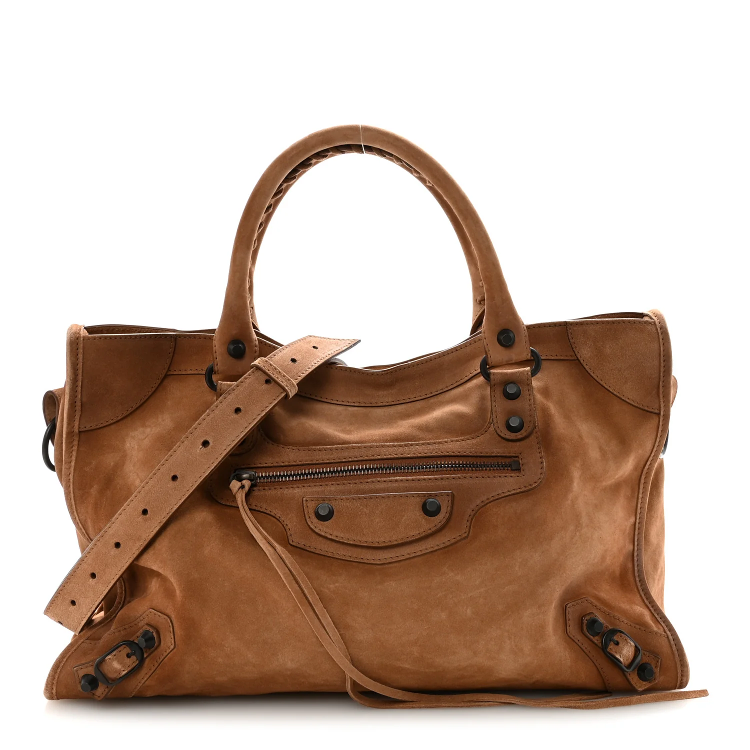 Suede Calfskin Classic Hardware Medium Le City Camel