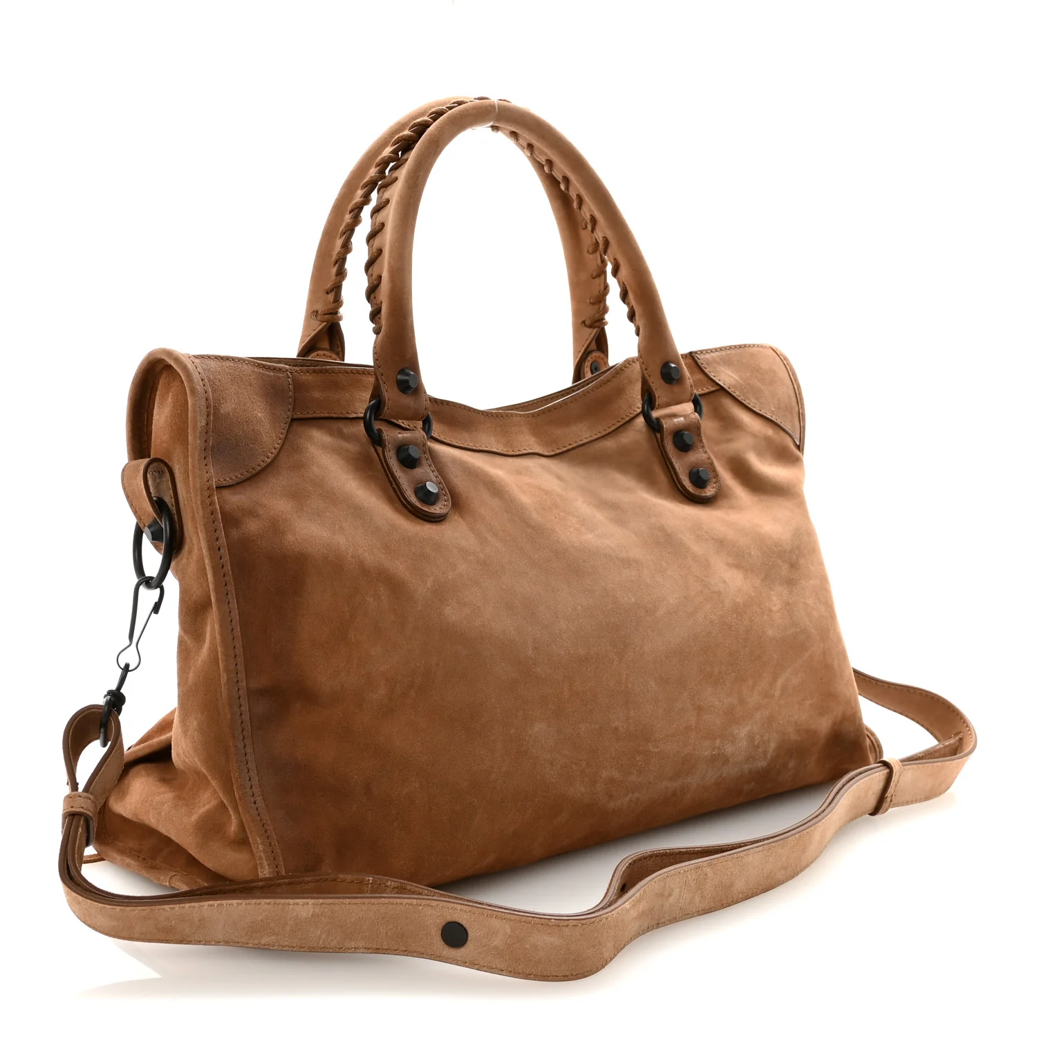 Suede Calfskin Classic Hardware Medium Le City Camel - Image 3