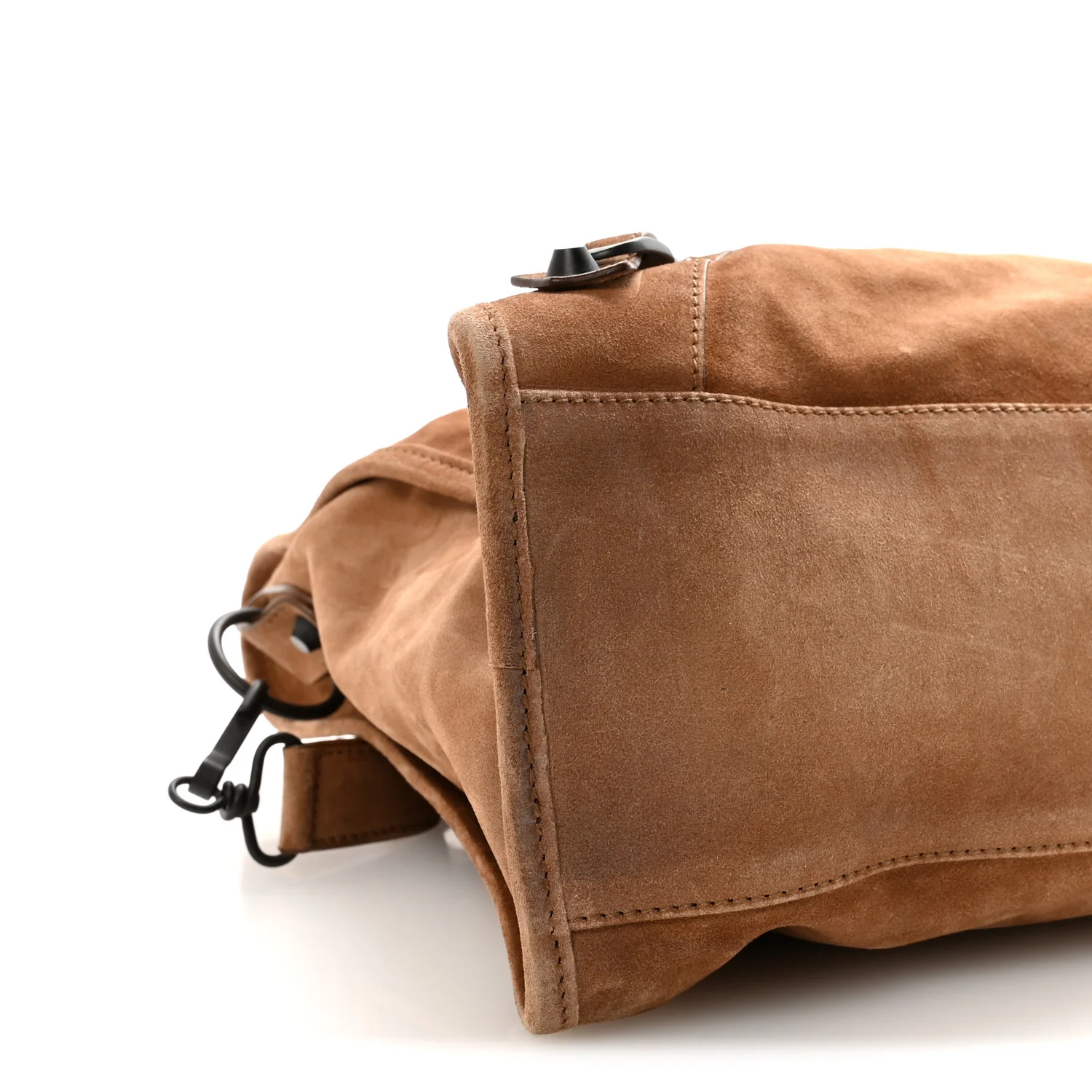 Suede Calfskin Classic Hardware Medium Le City Camel - Image 8