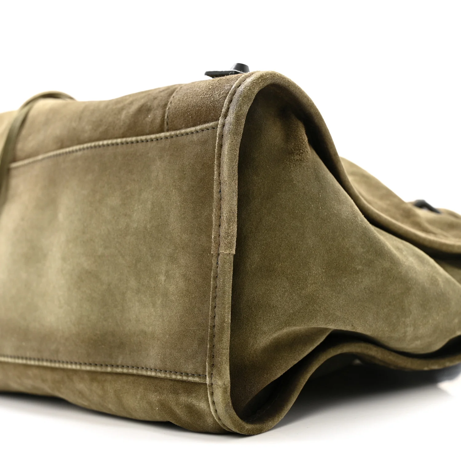 Suede Calfskin Classic Hardware Medium Le City Khaki - Image 10