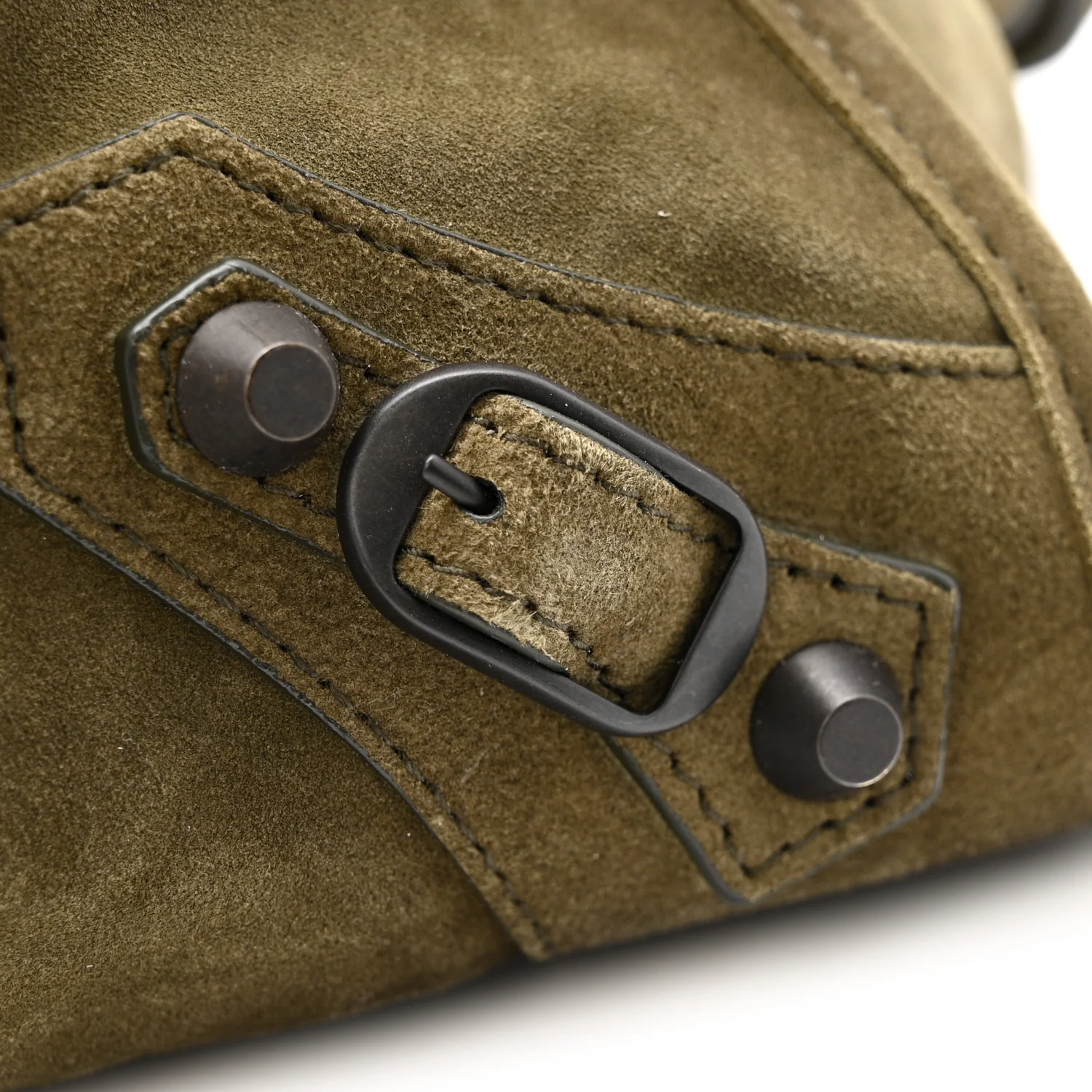 Suede Calfskin Classic Hardware Medium Le City Khaki - Image 11