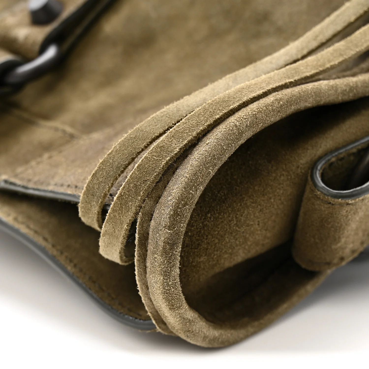 Suede Calfskin Classic Hardware Medium Le City Khaki - Image 12