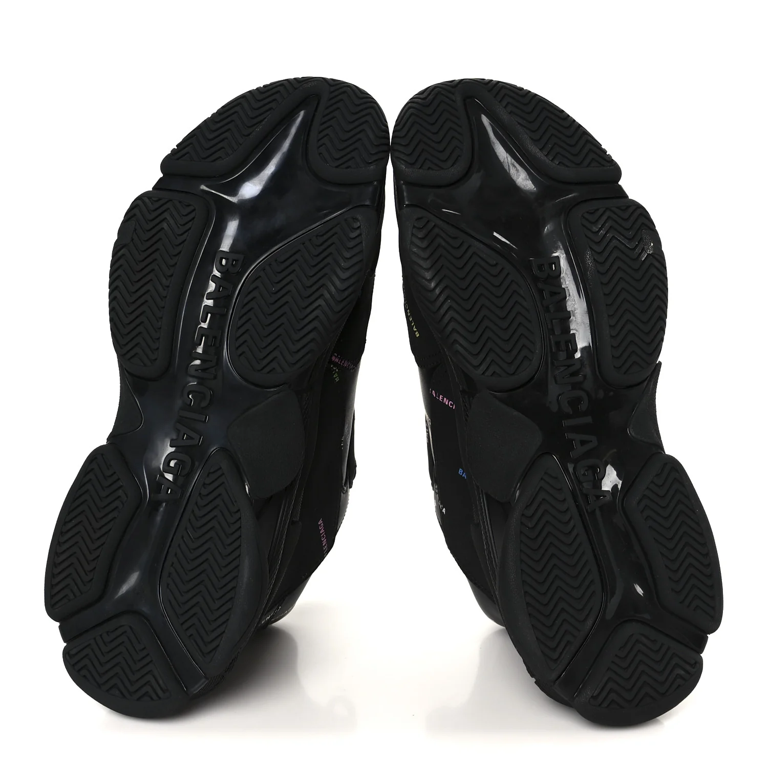 Technical Fabric Allover Logo Mens Triple S Sneakers 44 Black Multicolor - Image 6