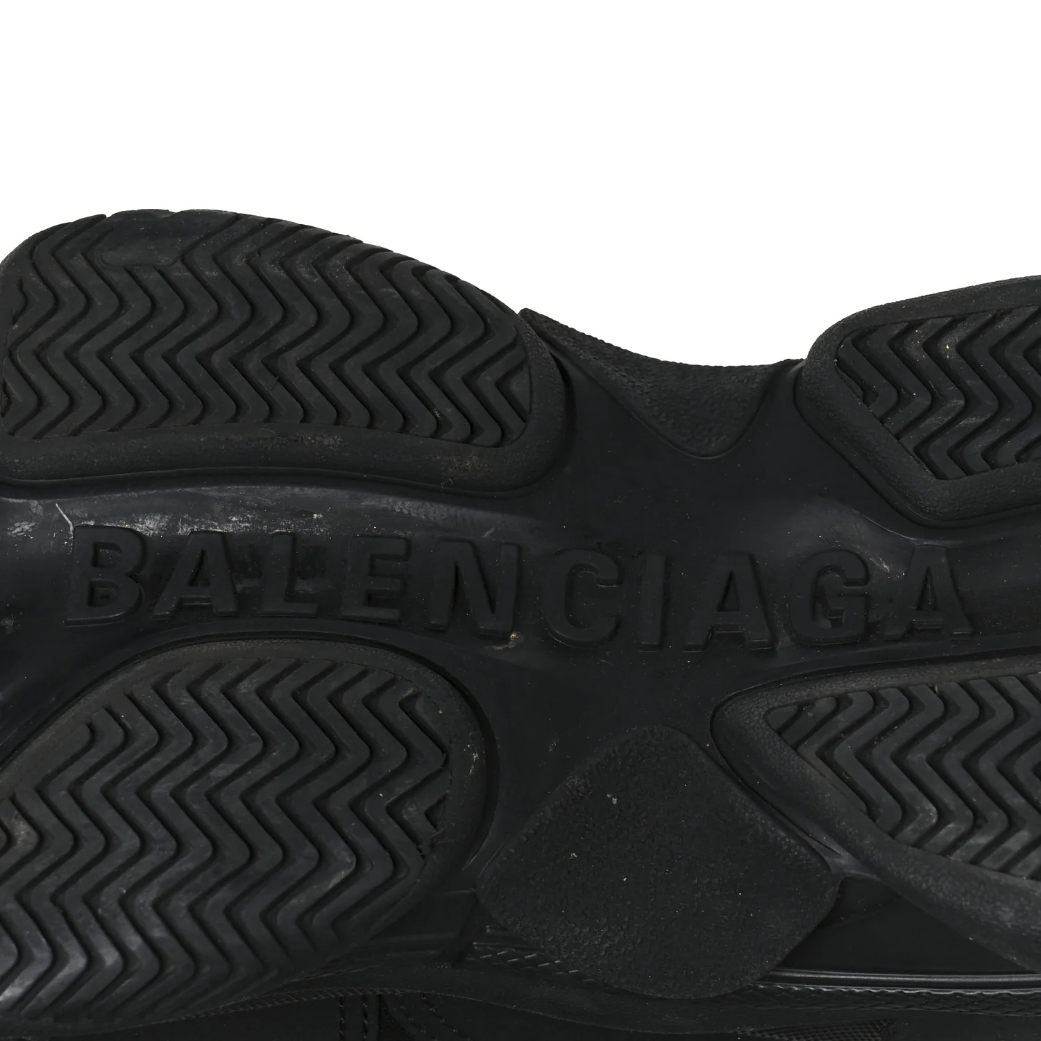 Technical Fabric Allover Logo Womens Triple S Sneakers 37 Black White - Image 7