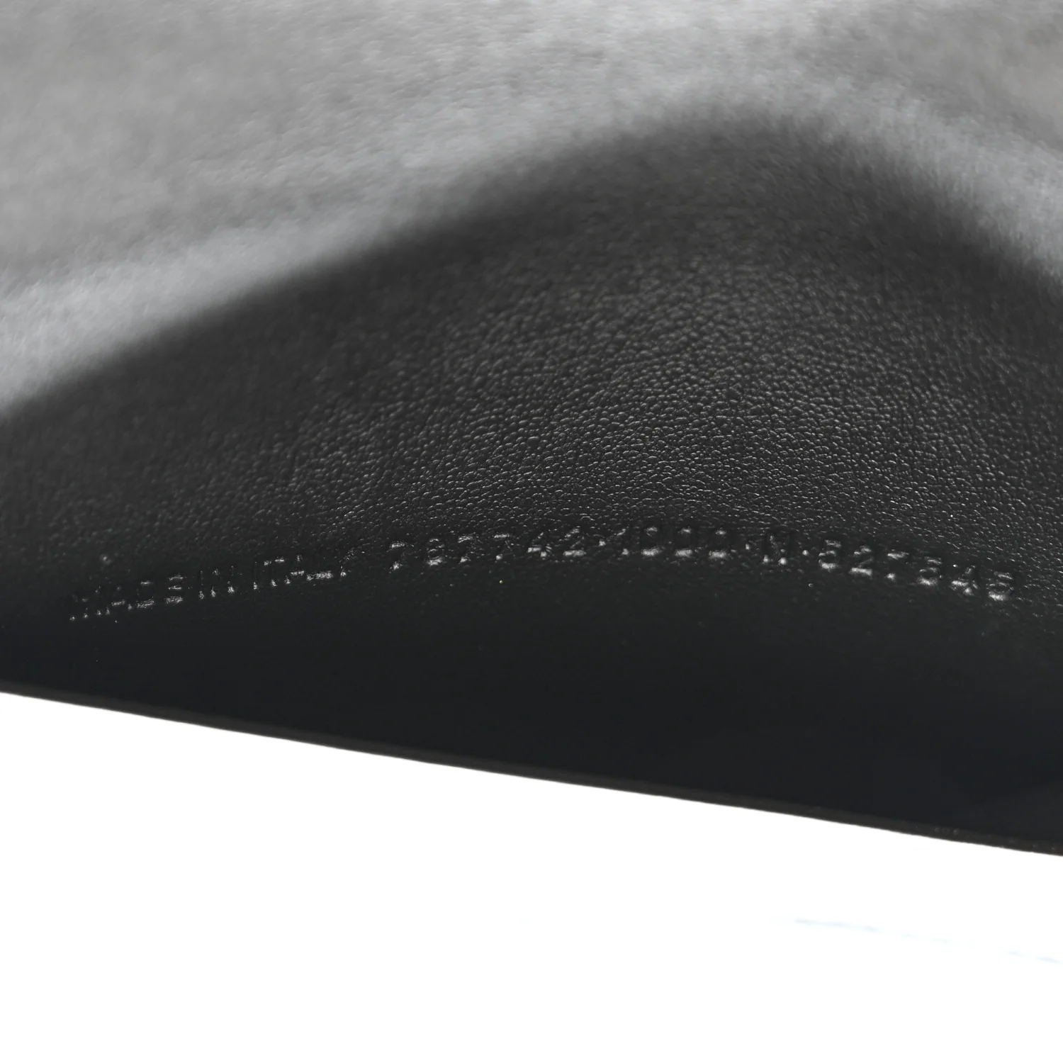 Textured Calfskin Passport Holder Black - Image 7