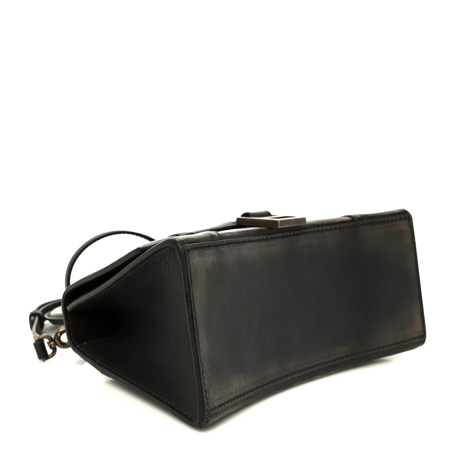 Used Calfskin Small Hourglass Top Handle Bag Brown - Image 4