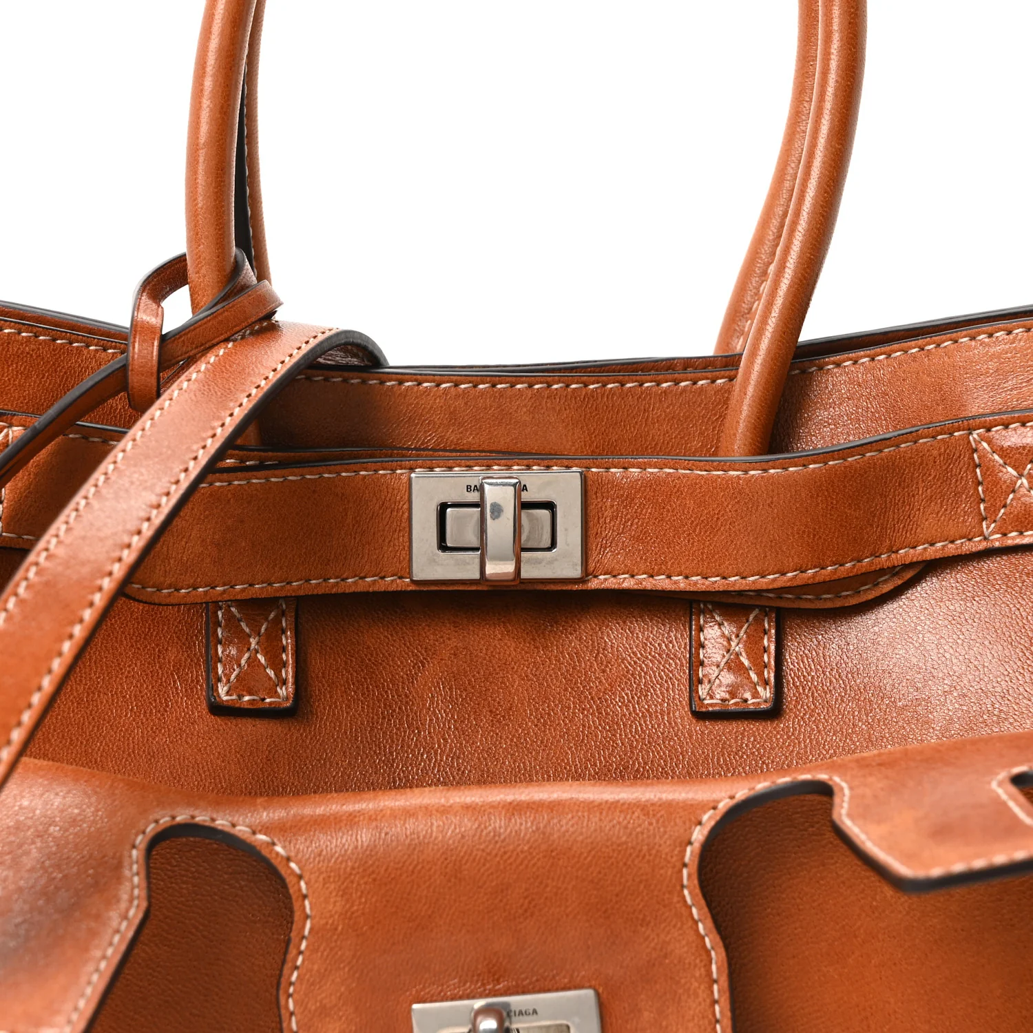 Vegetable Tanned Lambskin Mini Bel Air Carry All Bag Tan Cowboy - Image 7