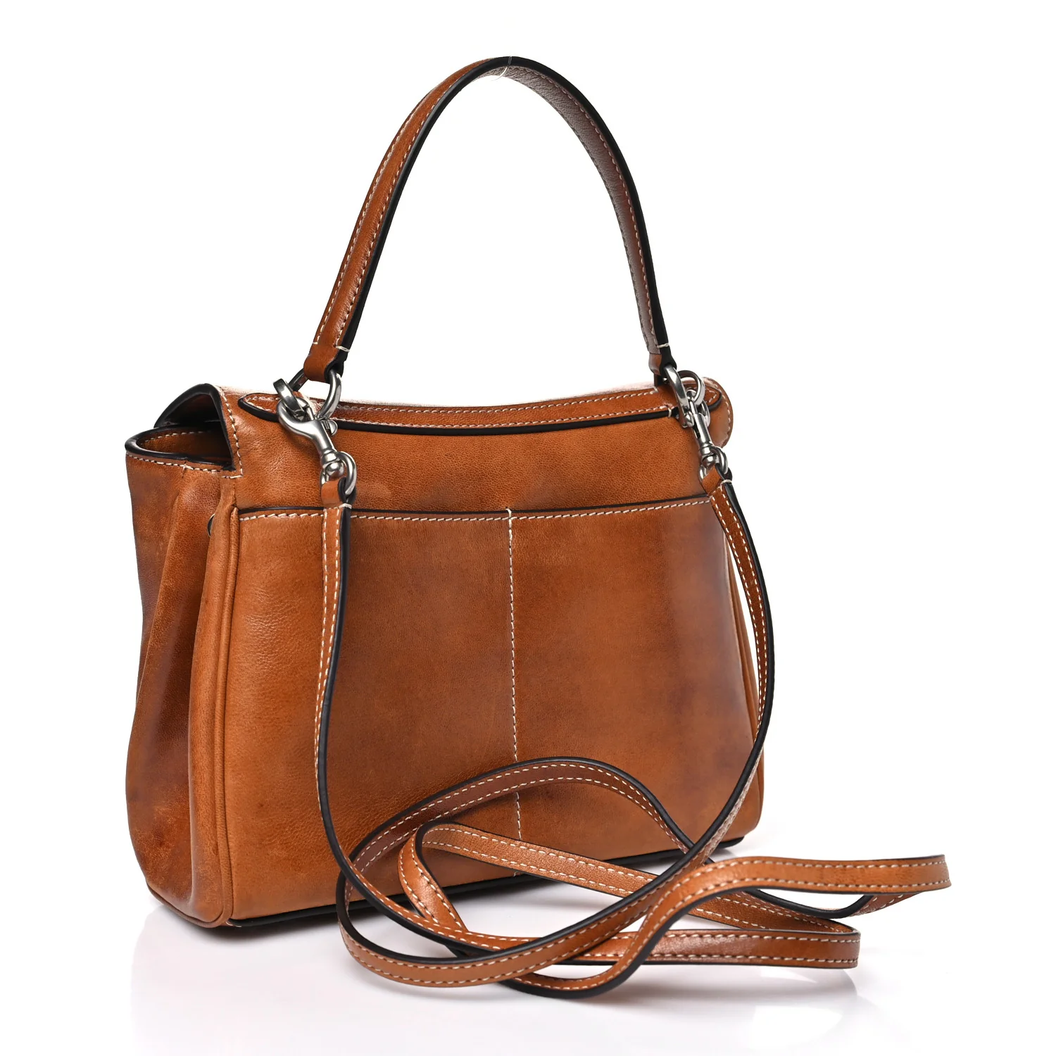 Vegetable Tanned Lambskin Mini Rodeo Top Handle Handbag Tan Cowboy - Image 3