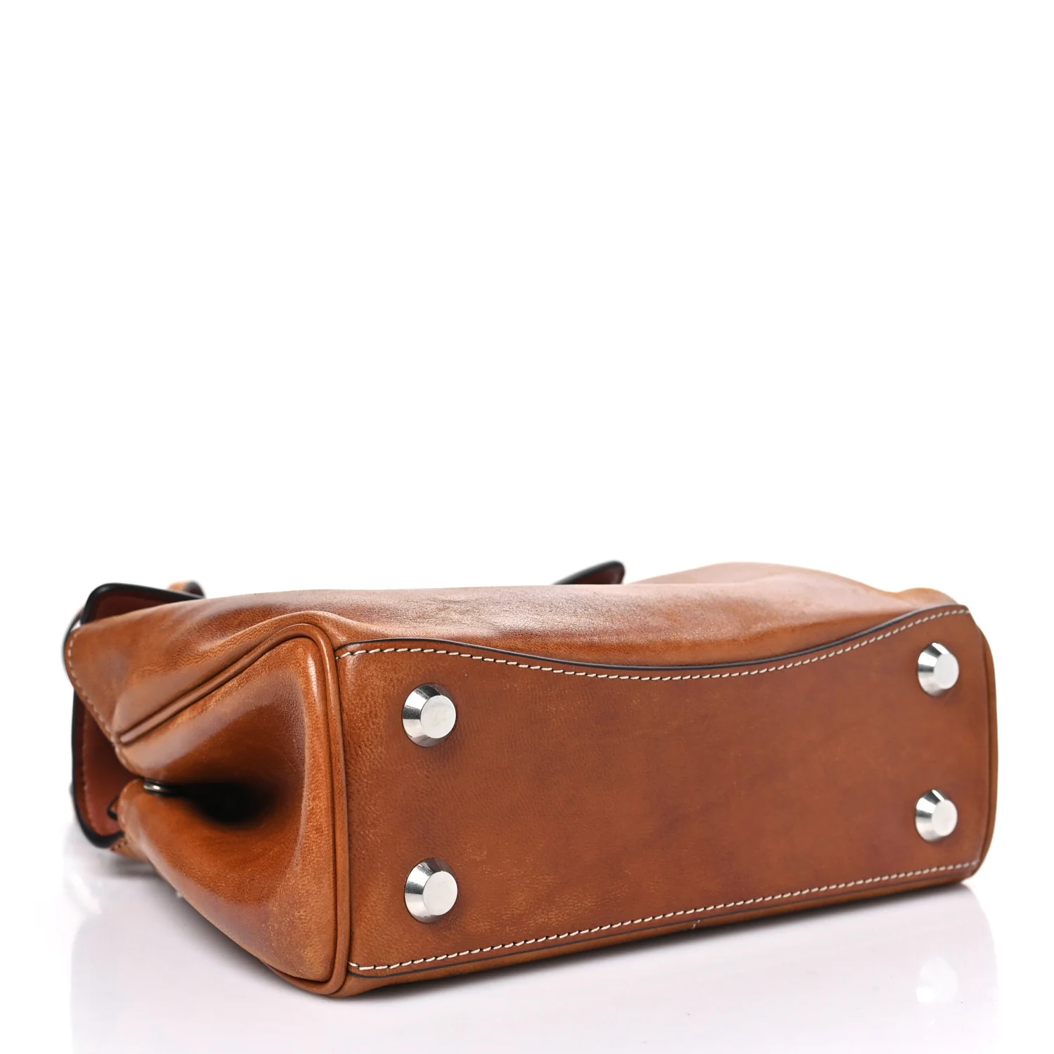 Vegetable Tanned Lambskin Mini Rodeo Top Handle Handbag Tan Cowboy - Image 4