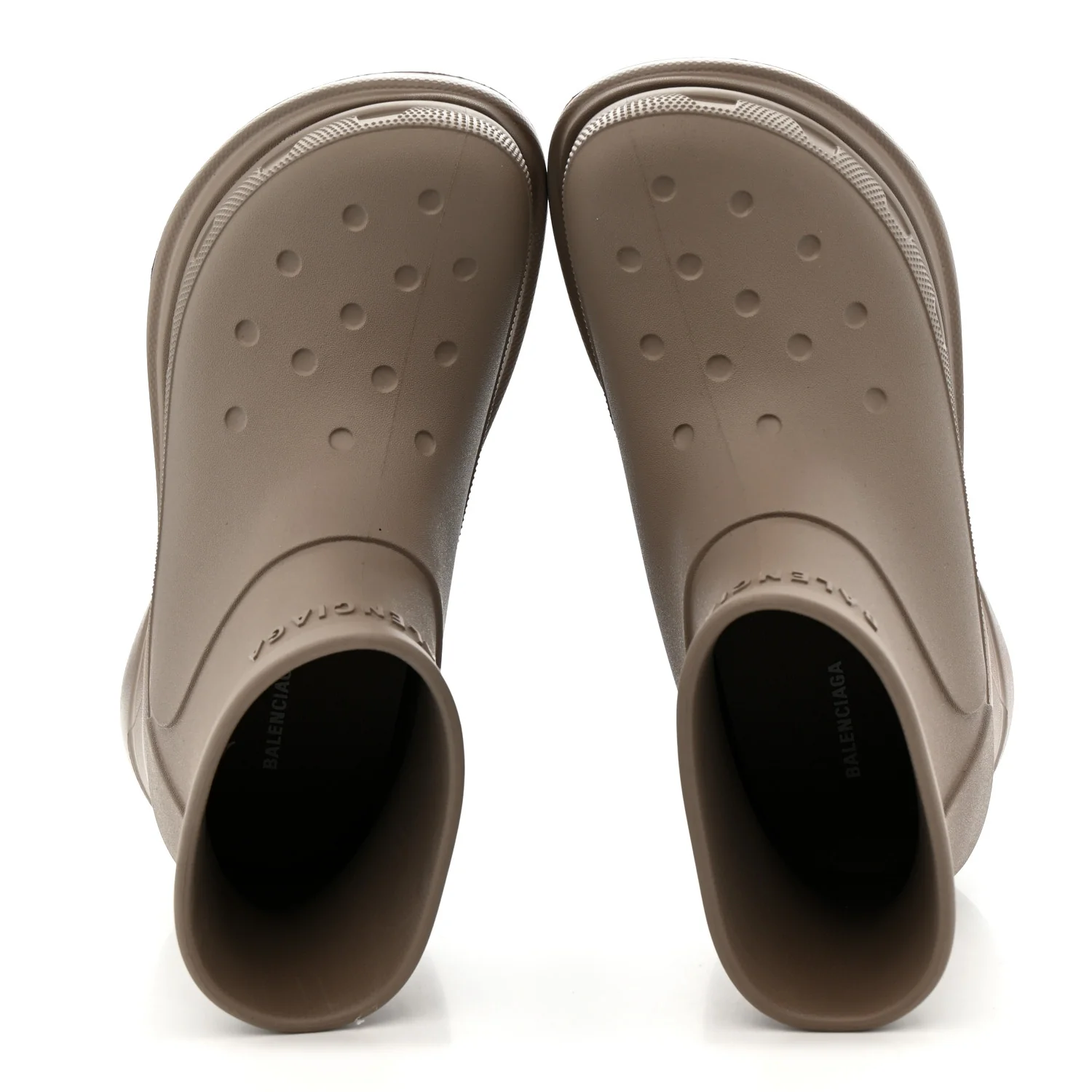 X CROCS Rubber Womens Low Top Rain Boots 39 Beige - Image 2