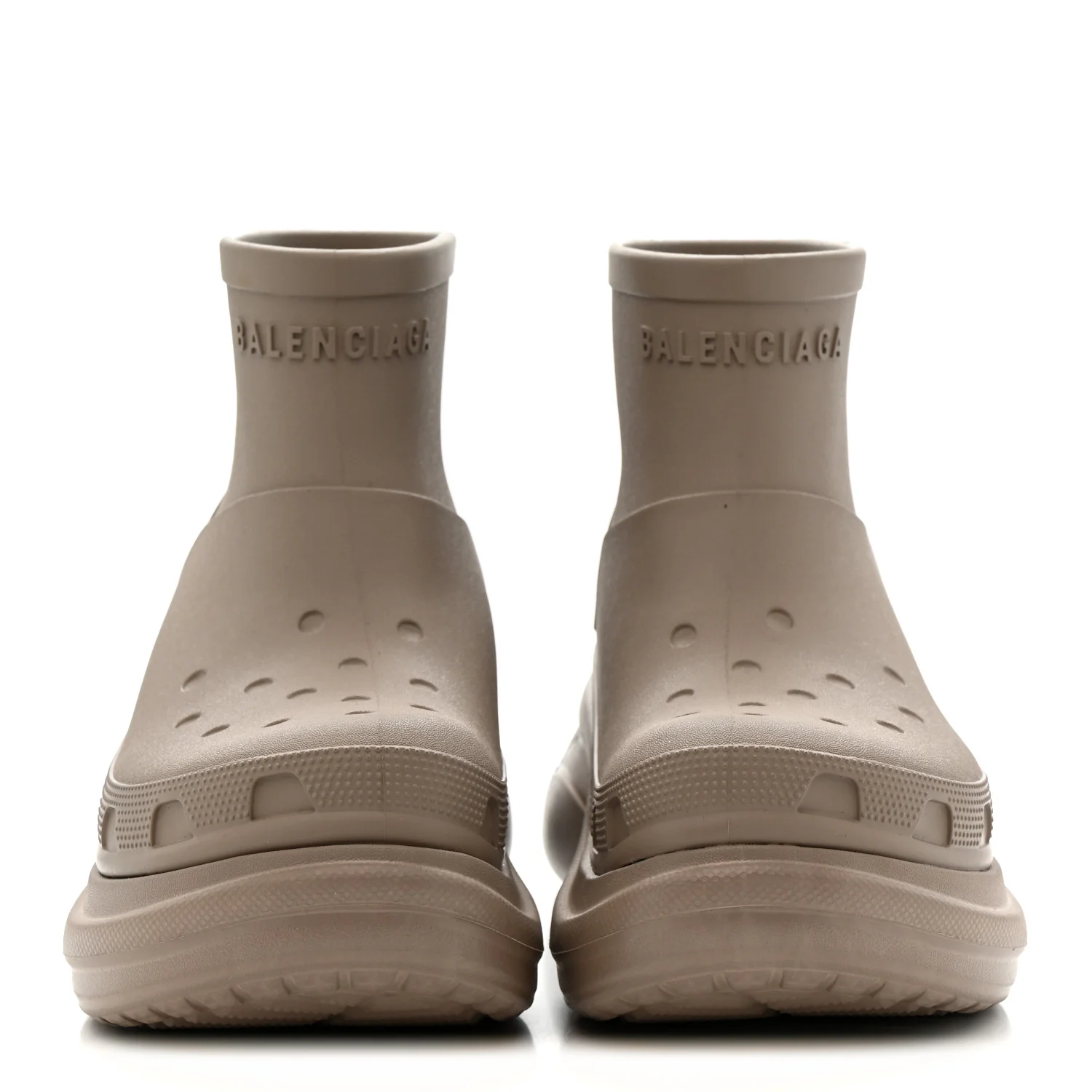 X CROCS Rubber Womens Low Top Rain Boots 39 Beige - Image 3
