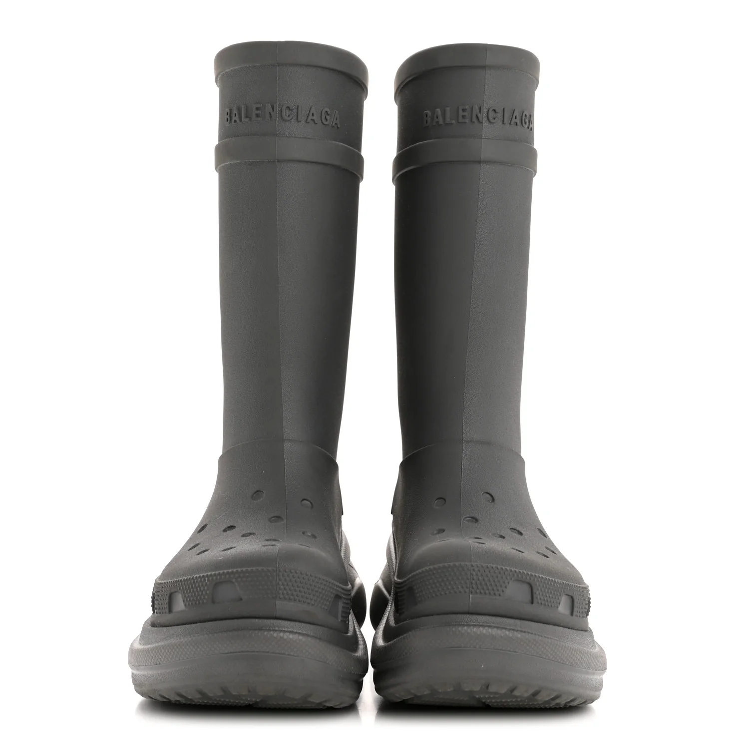 X CROCS Rubber Womens Rain Boots 37 Grafite - Image 2