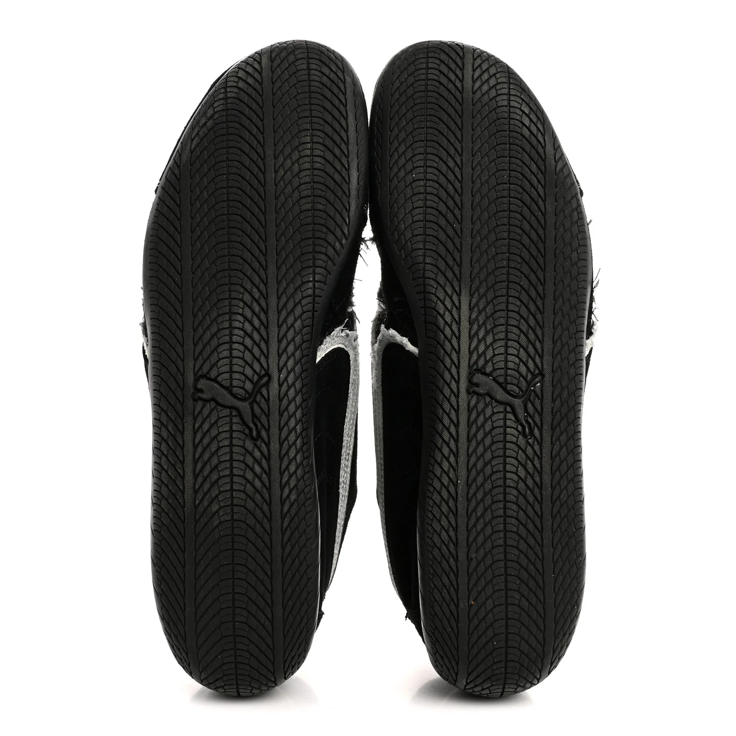 X PUMA Suede Mens Distressed Speedcat Sneakers 44 Black White - Image 5