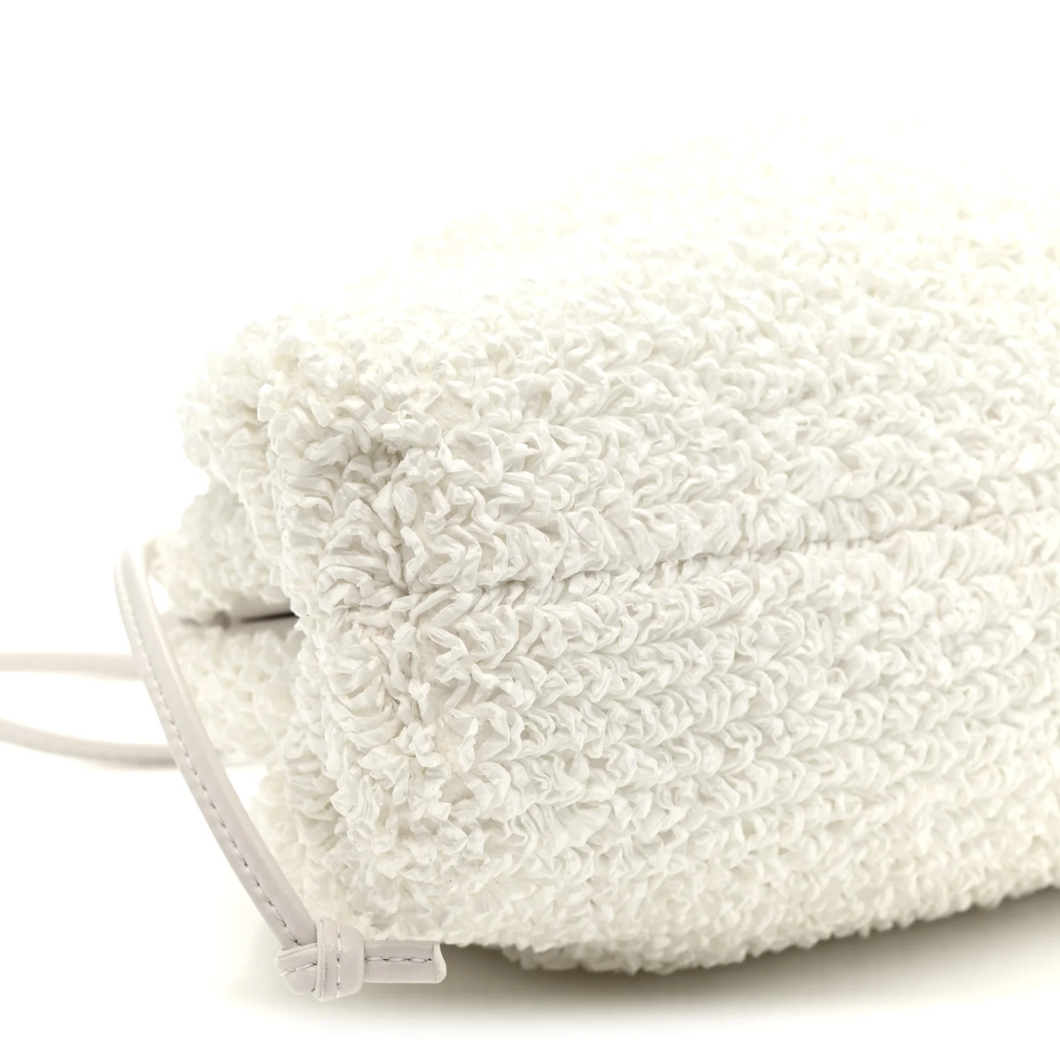 Boucle Curly Raffia The Mini Pouch White Chalk - Image 19