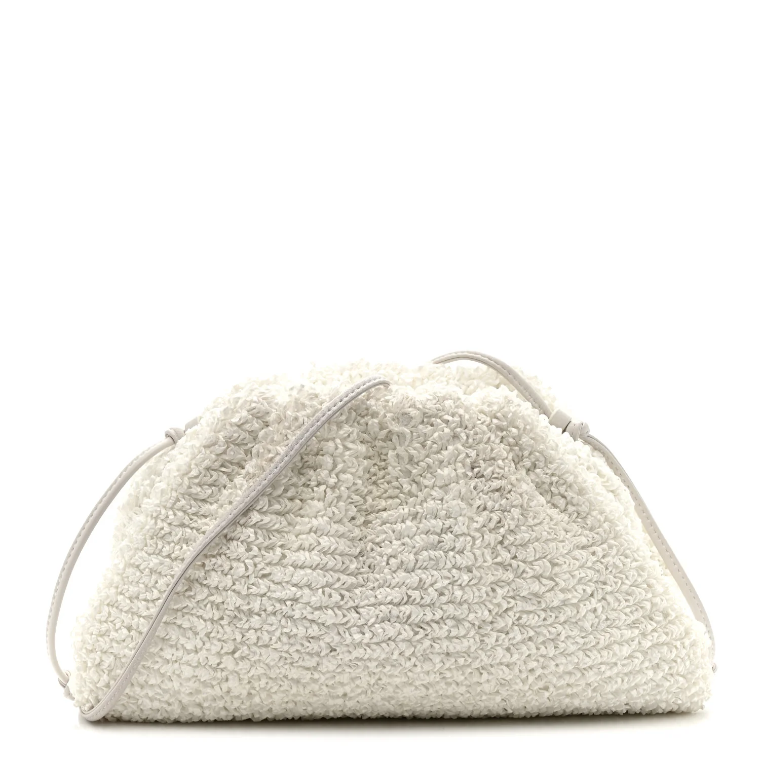 Boucle Curly Raffia The Mini Pouch White Chalk - Image 2