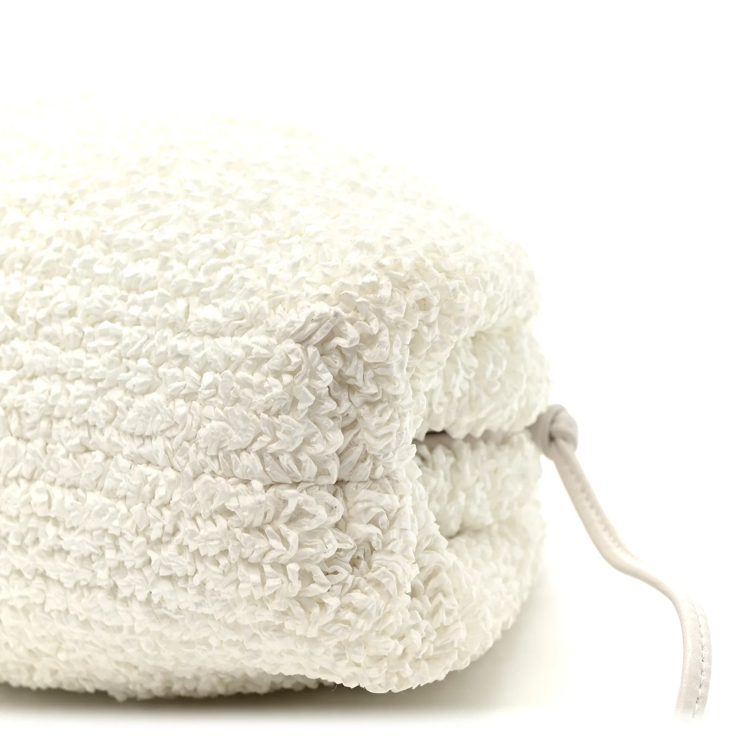 Boucle Curly Raffia The Mini Pouch White Chalk - Image 21