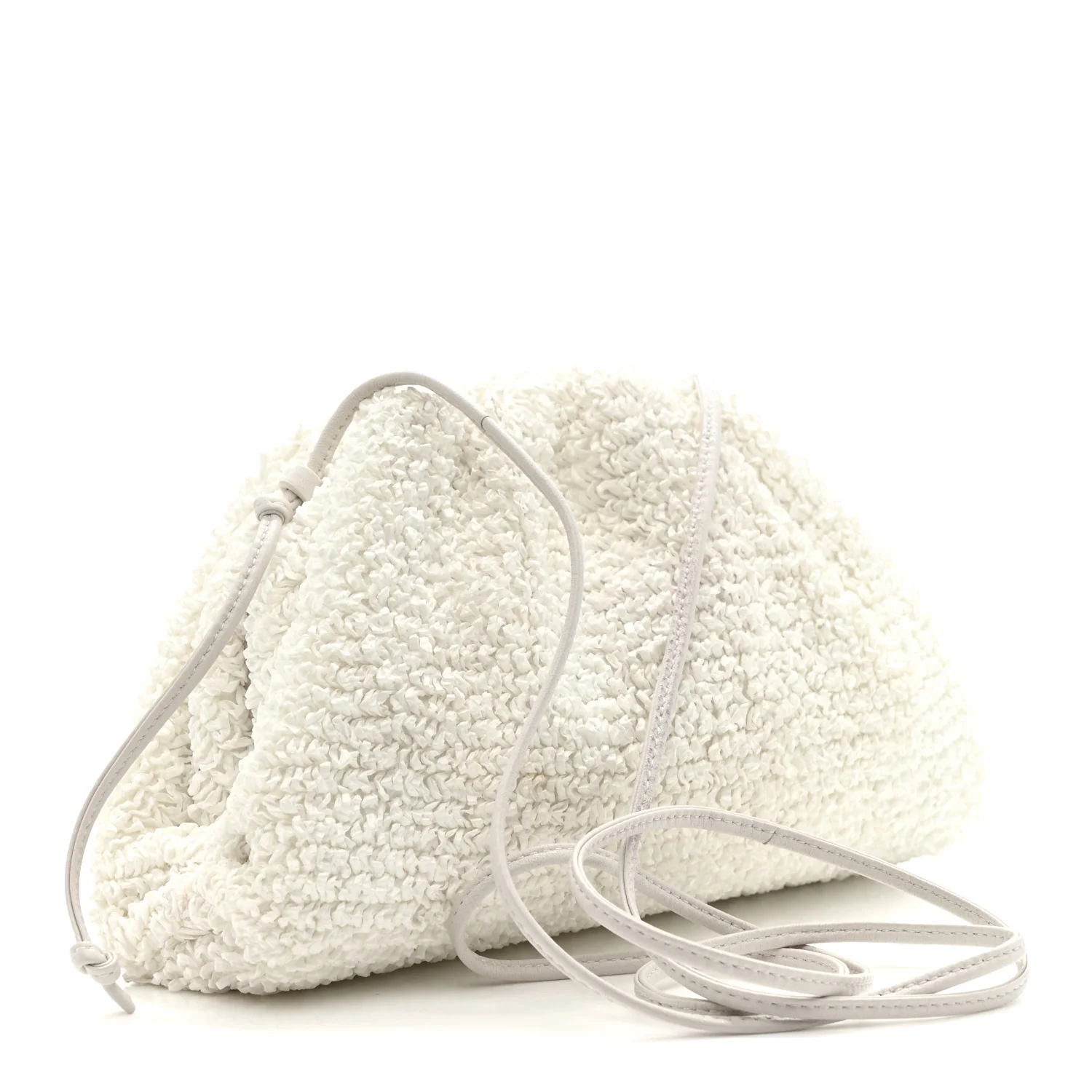 Boucle Curly Raffia The Mini Pouch White Chalk - Image 5