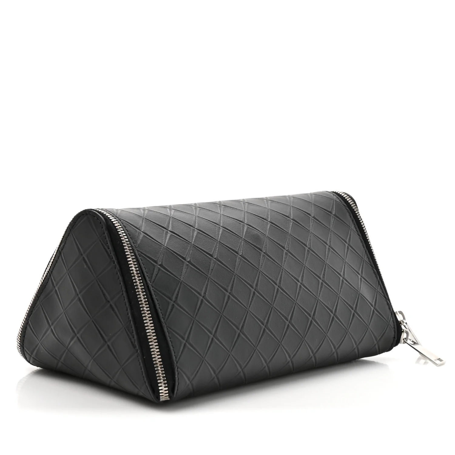 Calfskin Intarsio Toiletry Case Black - Image 6