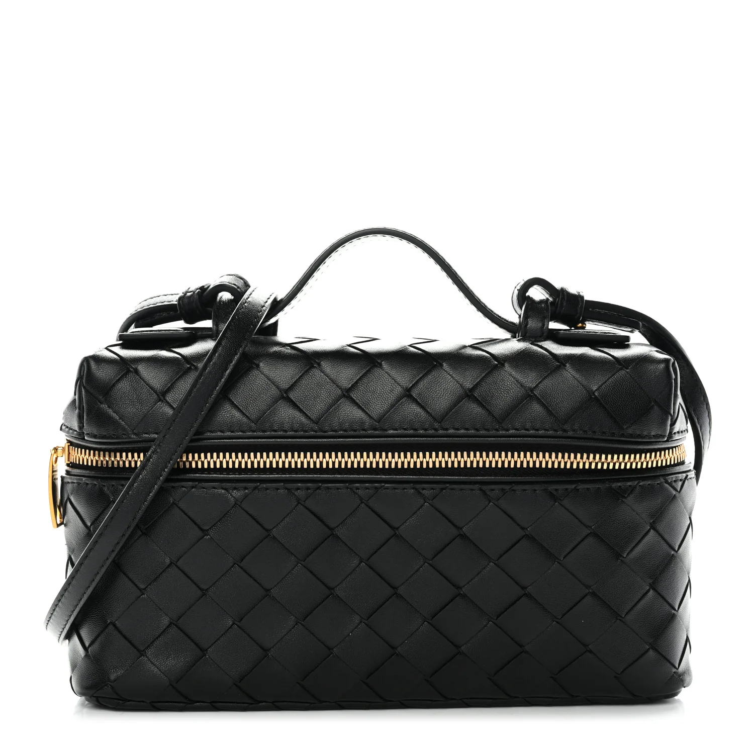 Calfskin Intrecciato Bang Bang Vanity Case Black