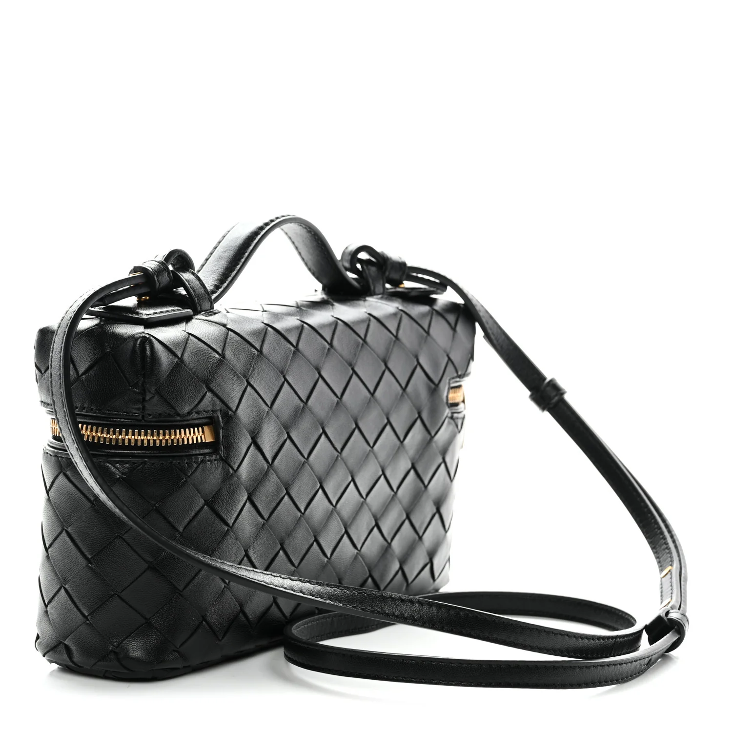 Calfskin Intrecciato Bang Bang Vanity Case Black - Image 3