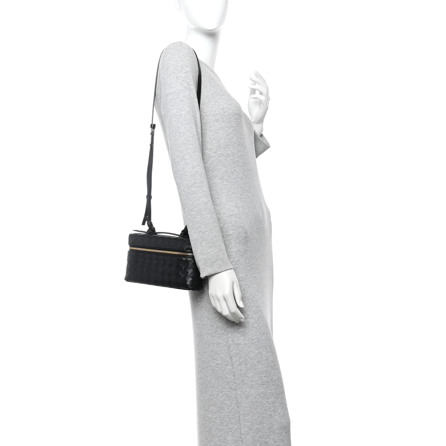 Calfskin Intrecciato Bang Bang Vanity Case Black - Image 3