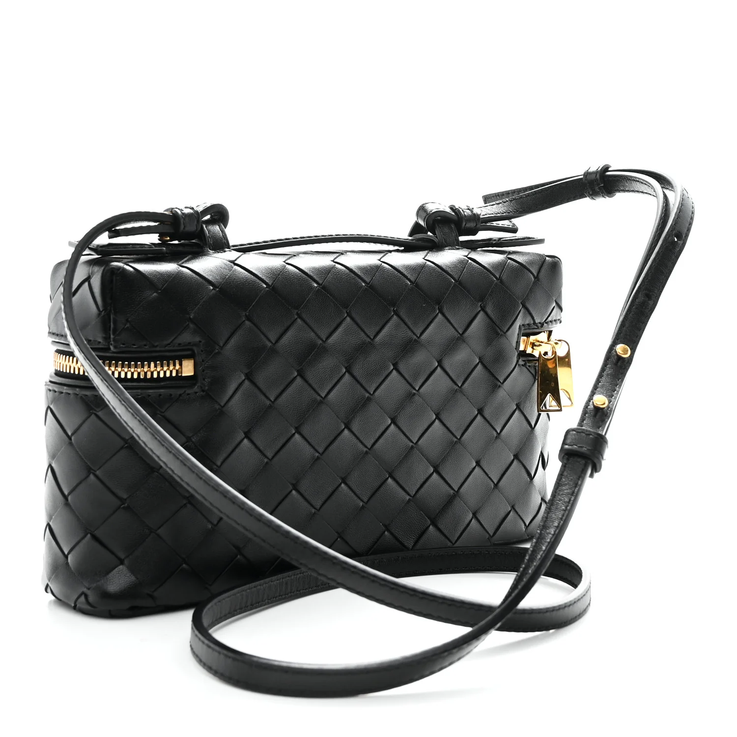 Calfskin Intrecciato Bang Bang Vanity Case Black - Image 5