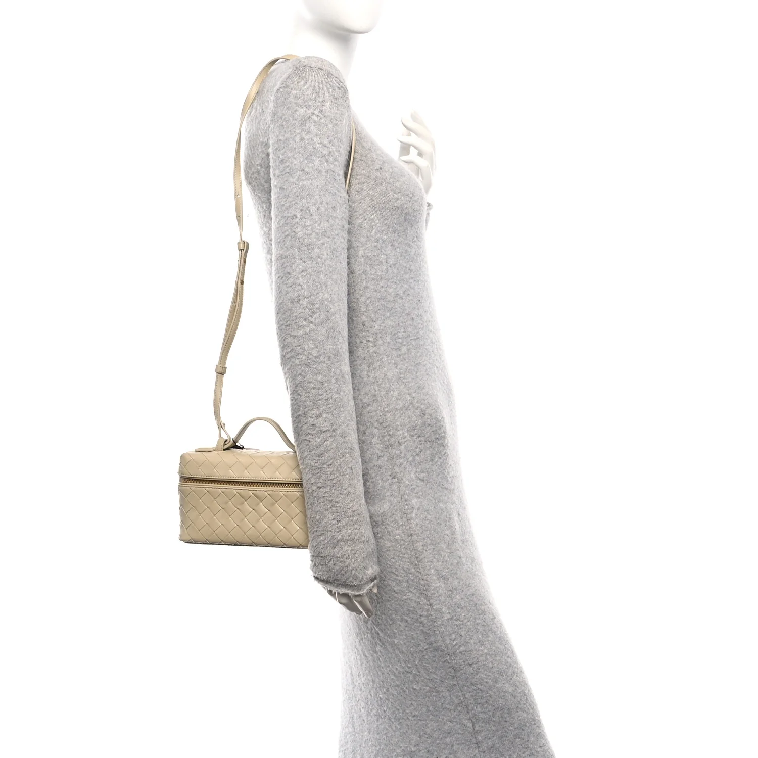 Calfskin Intrecciato Bang Bang Vanity Case Ecru - Image 2