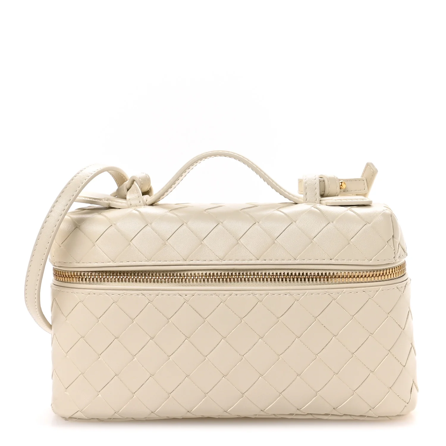Calfskin Intrecciato Bang Bang Vanity Case Sea Salt