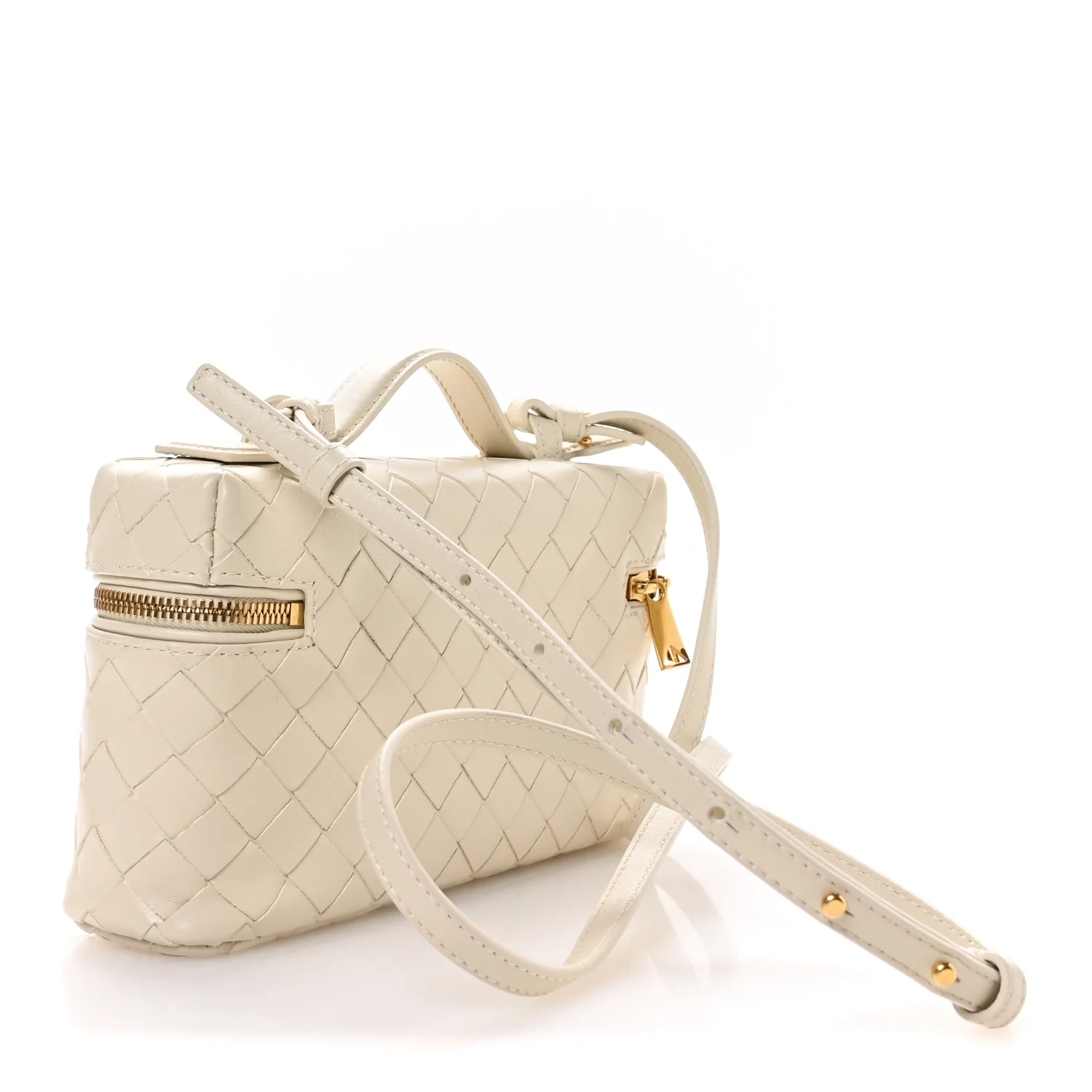 Calfskin Intrecciato Bang Bang Vanity Case Sea Salt - Image 3