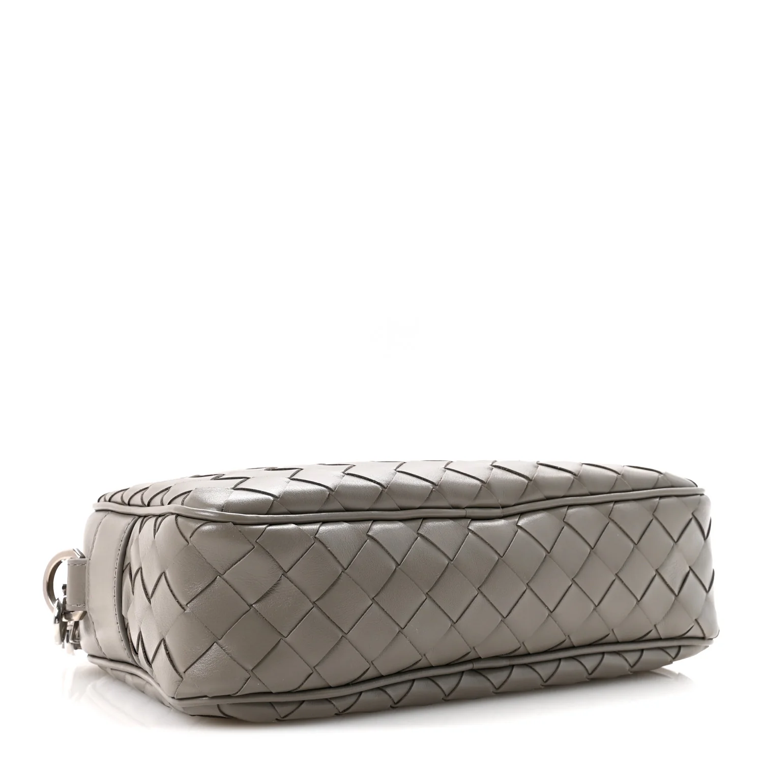 Calfskin Intrecciato Camera Bag Drizzle Silver - Image 4