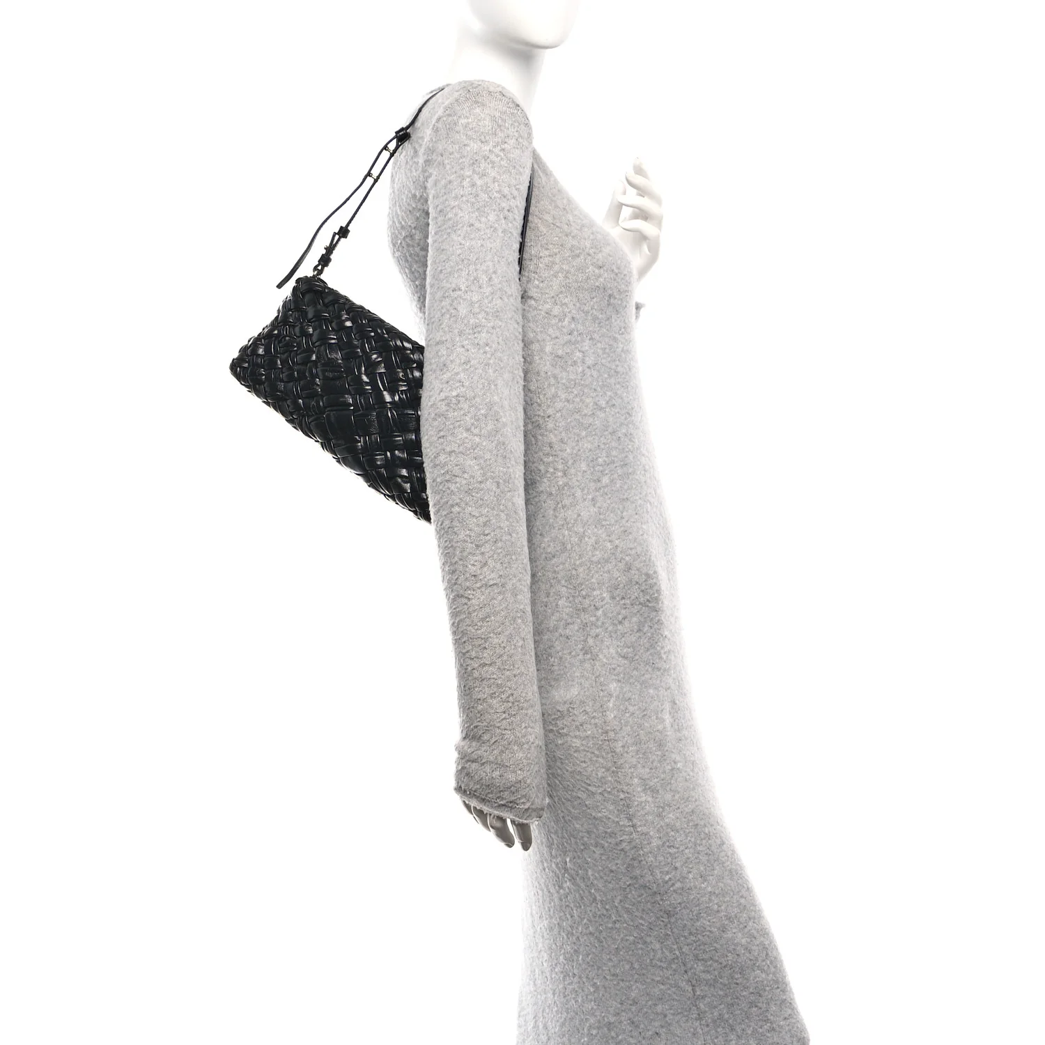 Calfskin Intrecciato Kalimero Cha-Cha Clutch Black - Image 2