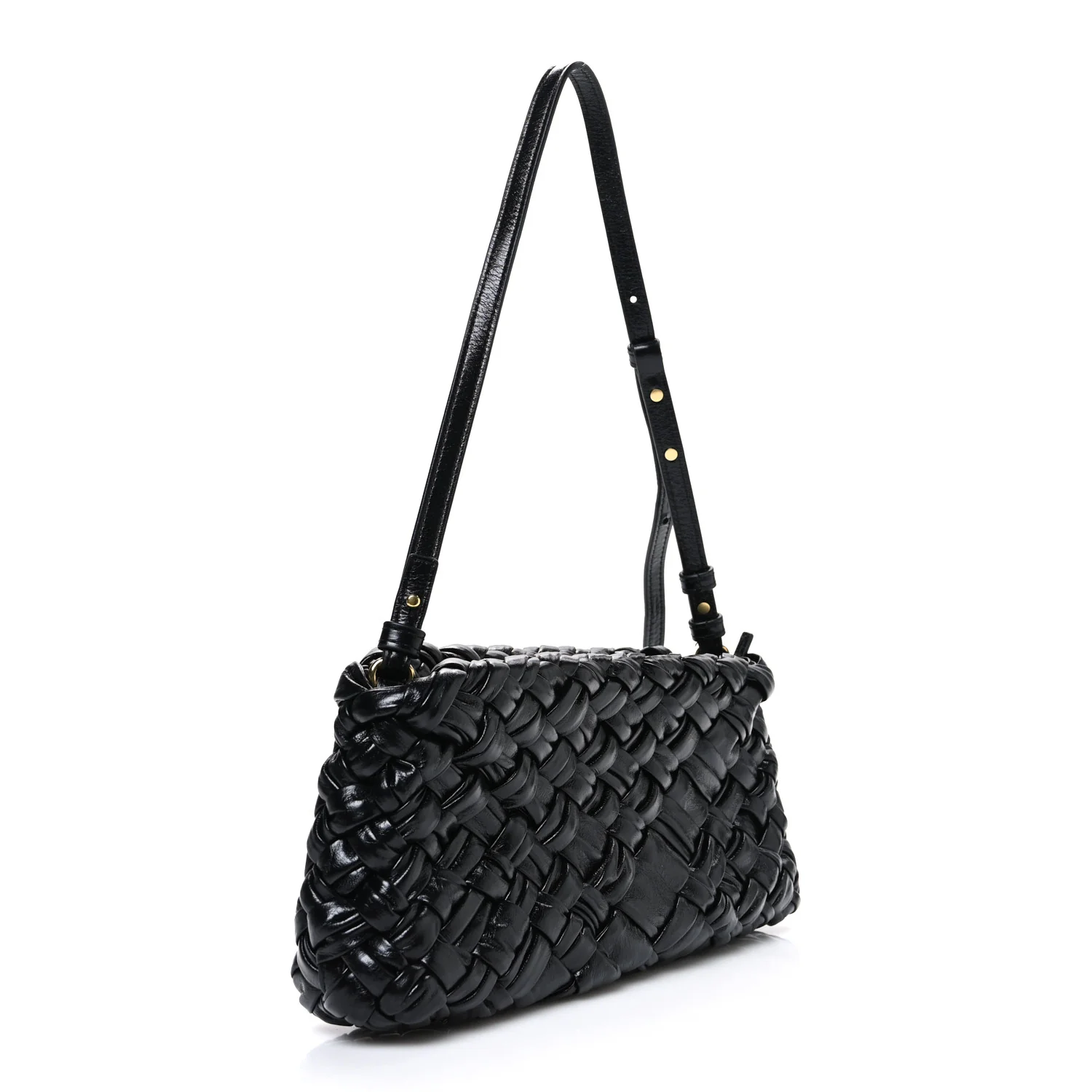 Calfskin Intrecciato Kalimero Cha-Cha Clutch Black - Image 3