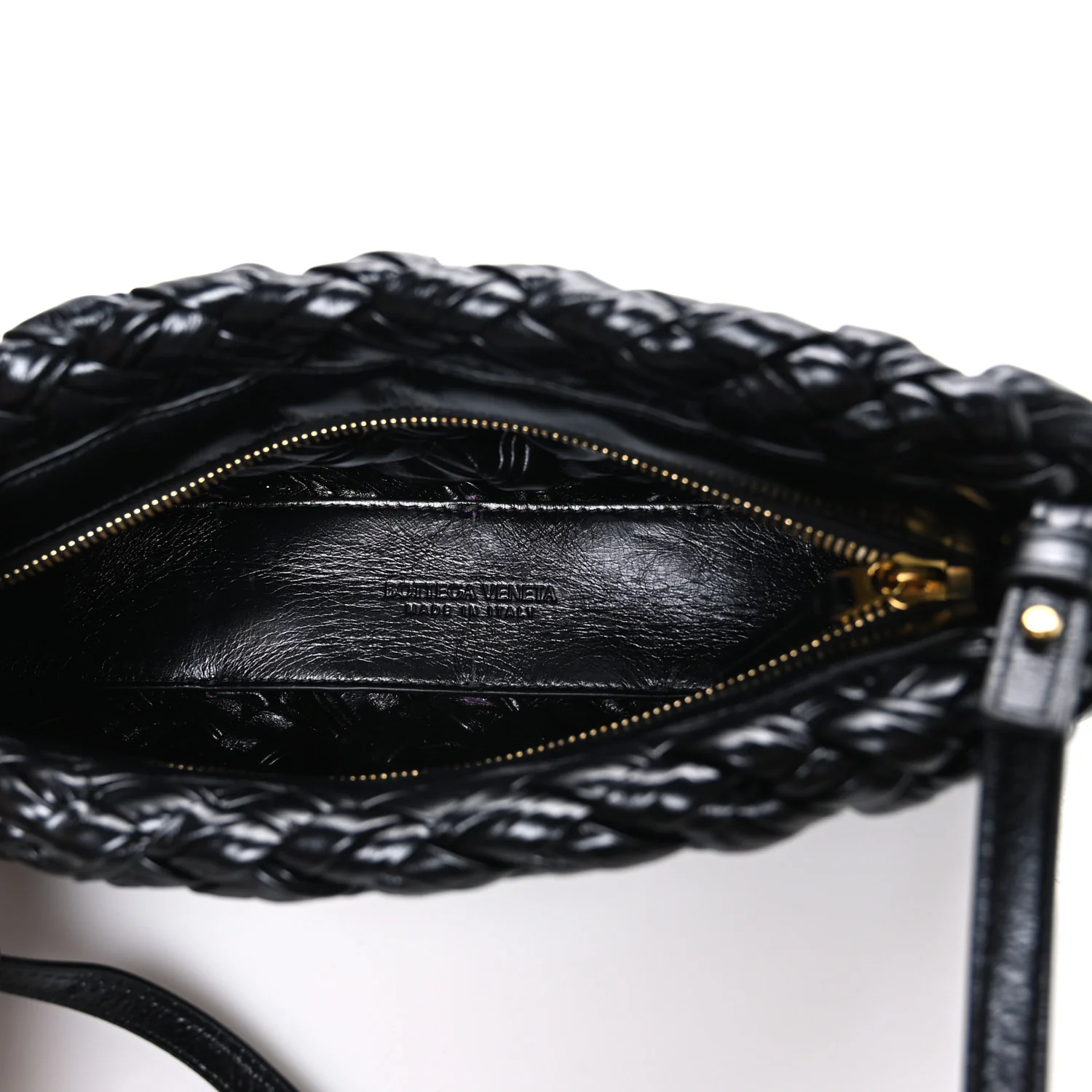 Calfskin Intrecciato Kalimero Cha-Cha Clutch Black - Image 5