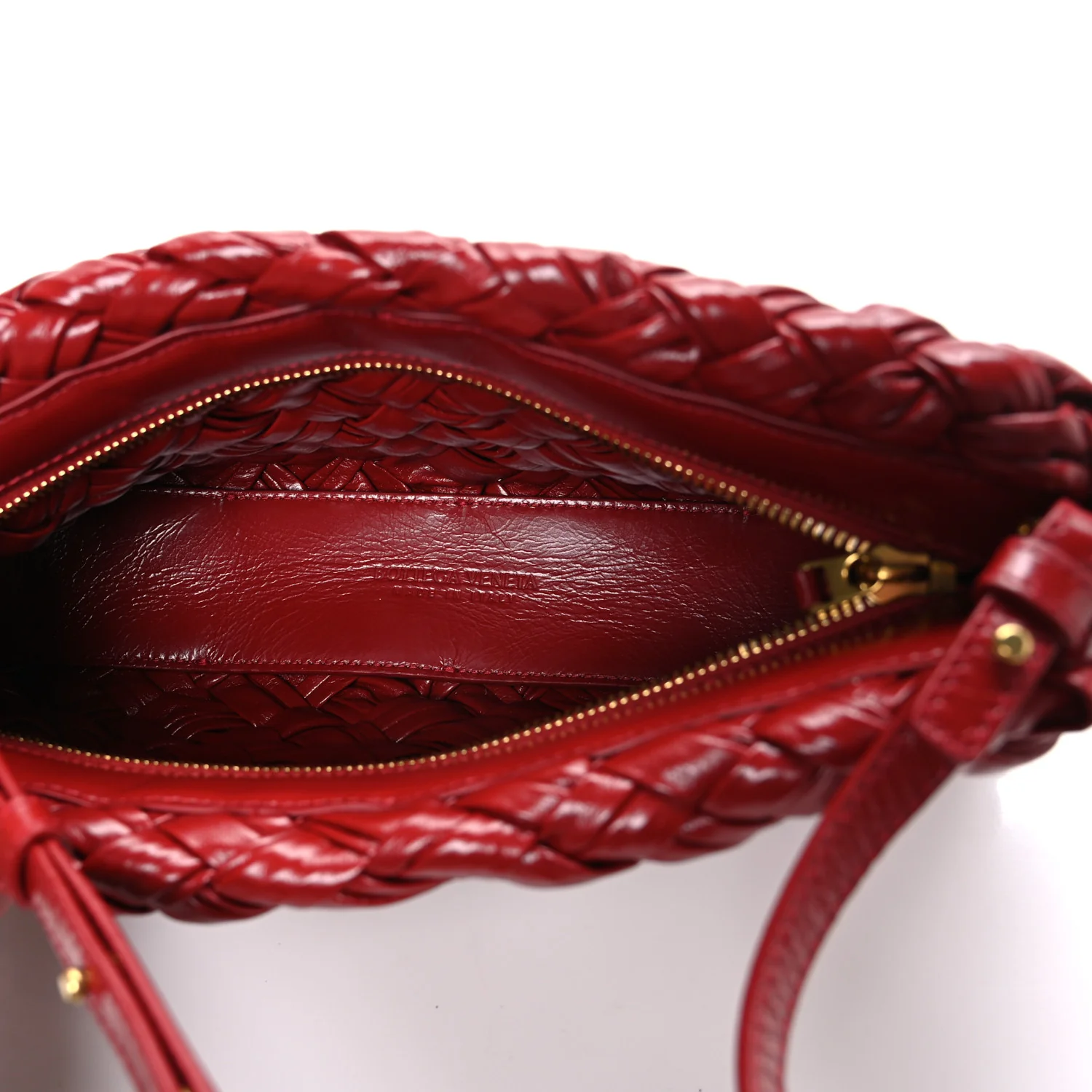 Calfskin Intrecciato Kalimero Cha-Cha Clutch Red - Image 5