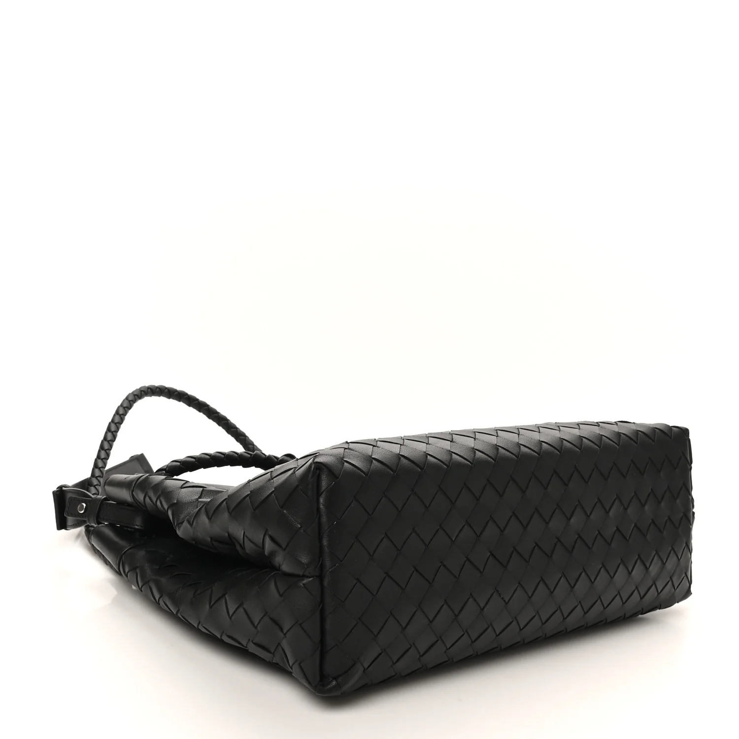 Calfskin Intrecciato Medium Andiamo Messenger Bag Black - Image 4