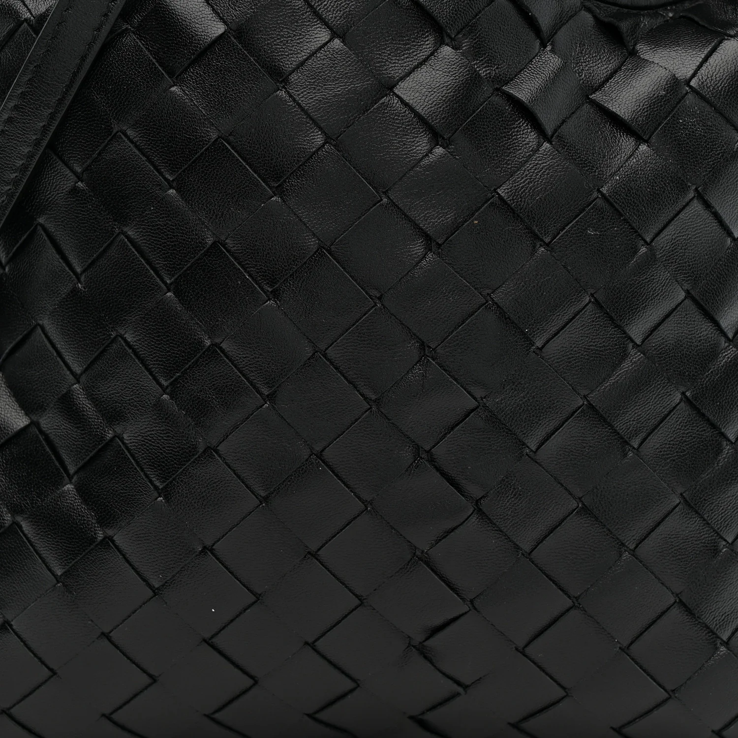 Calfskin Intrecciato Mini Hop Black - Image 8