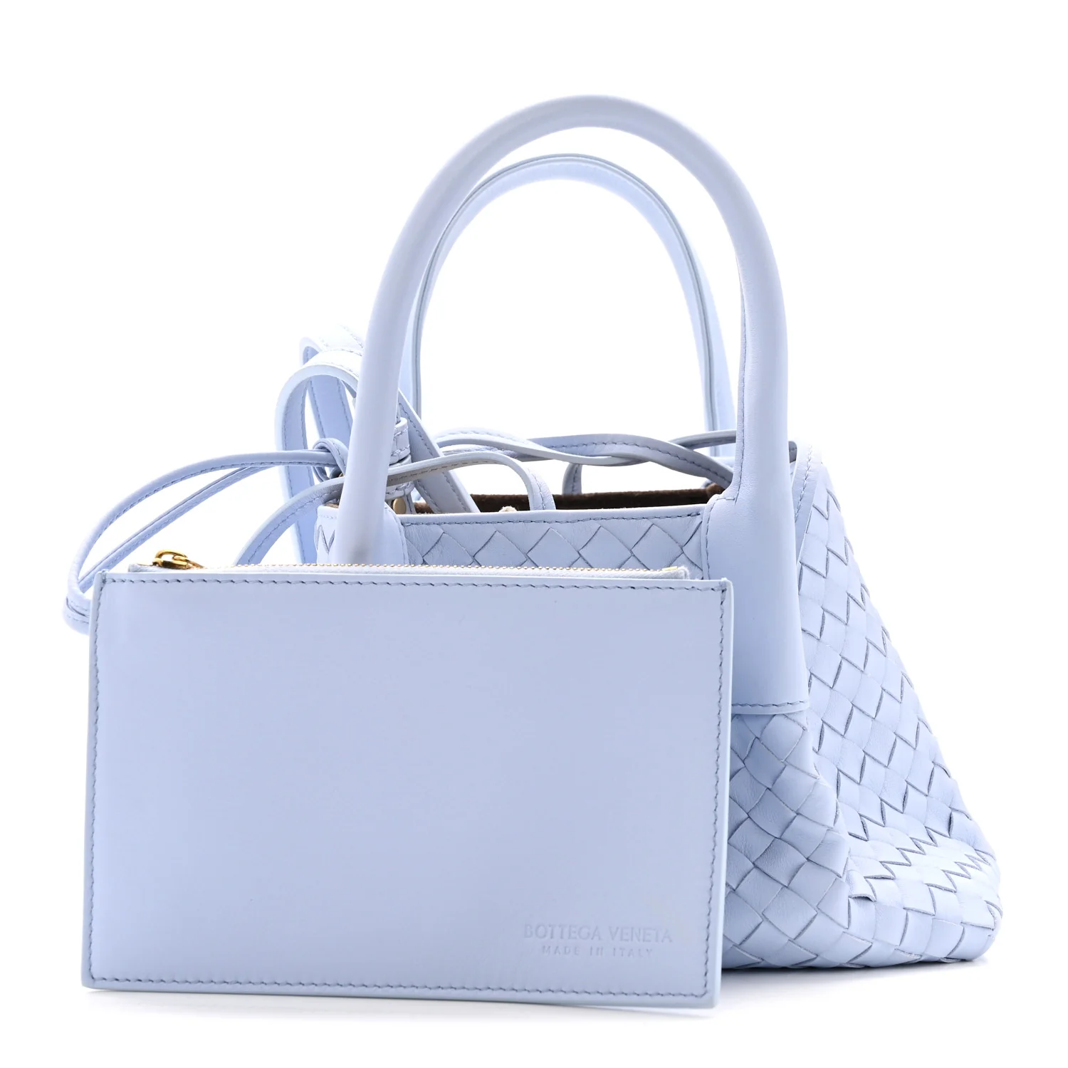 Calfskin Intrecciato Small Pinacoteca Tote Lunar Fondant - Image 3
