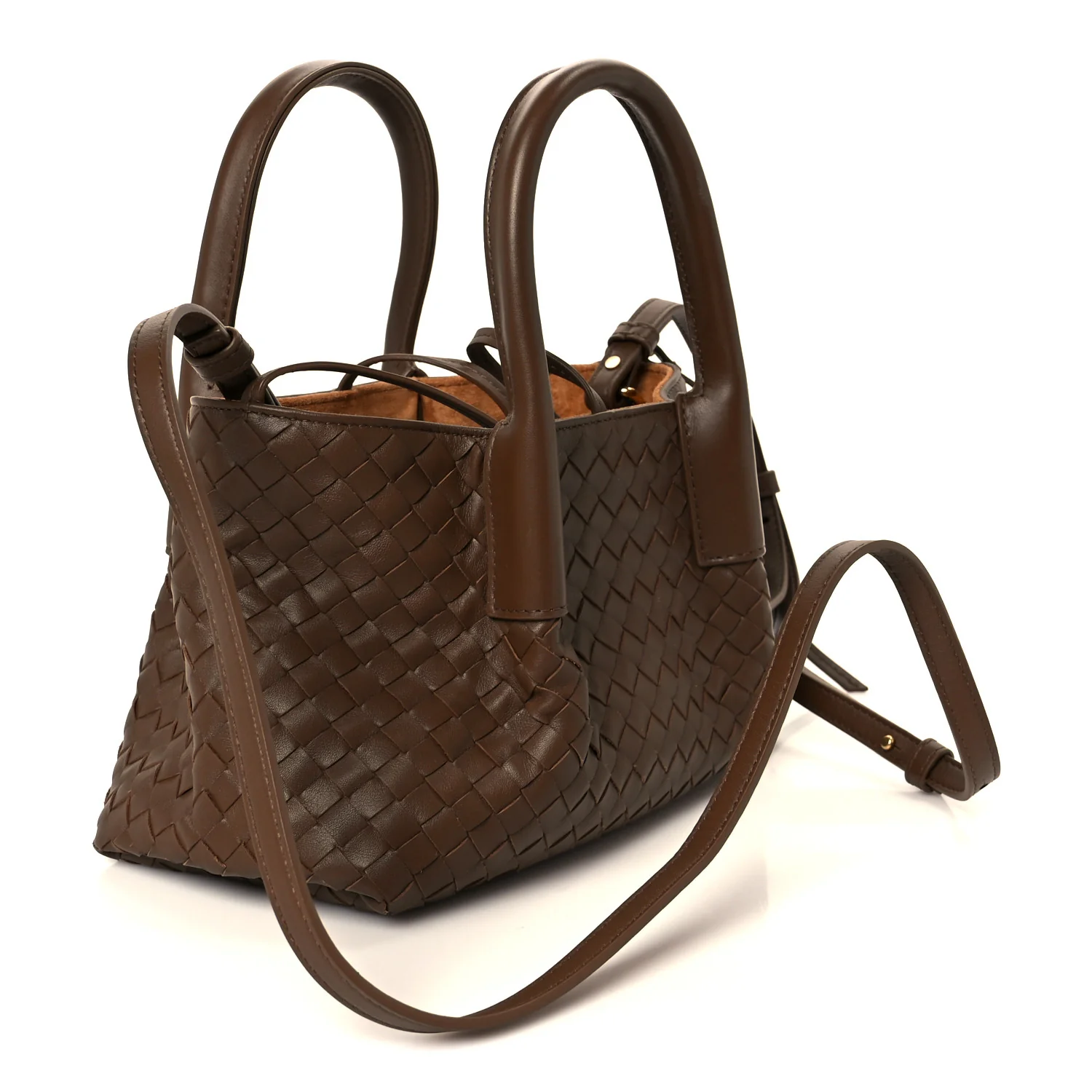 Calfskin Intrecciato Small Pinacoteca Tote Nocciola Amber - Image 4