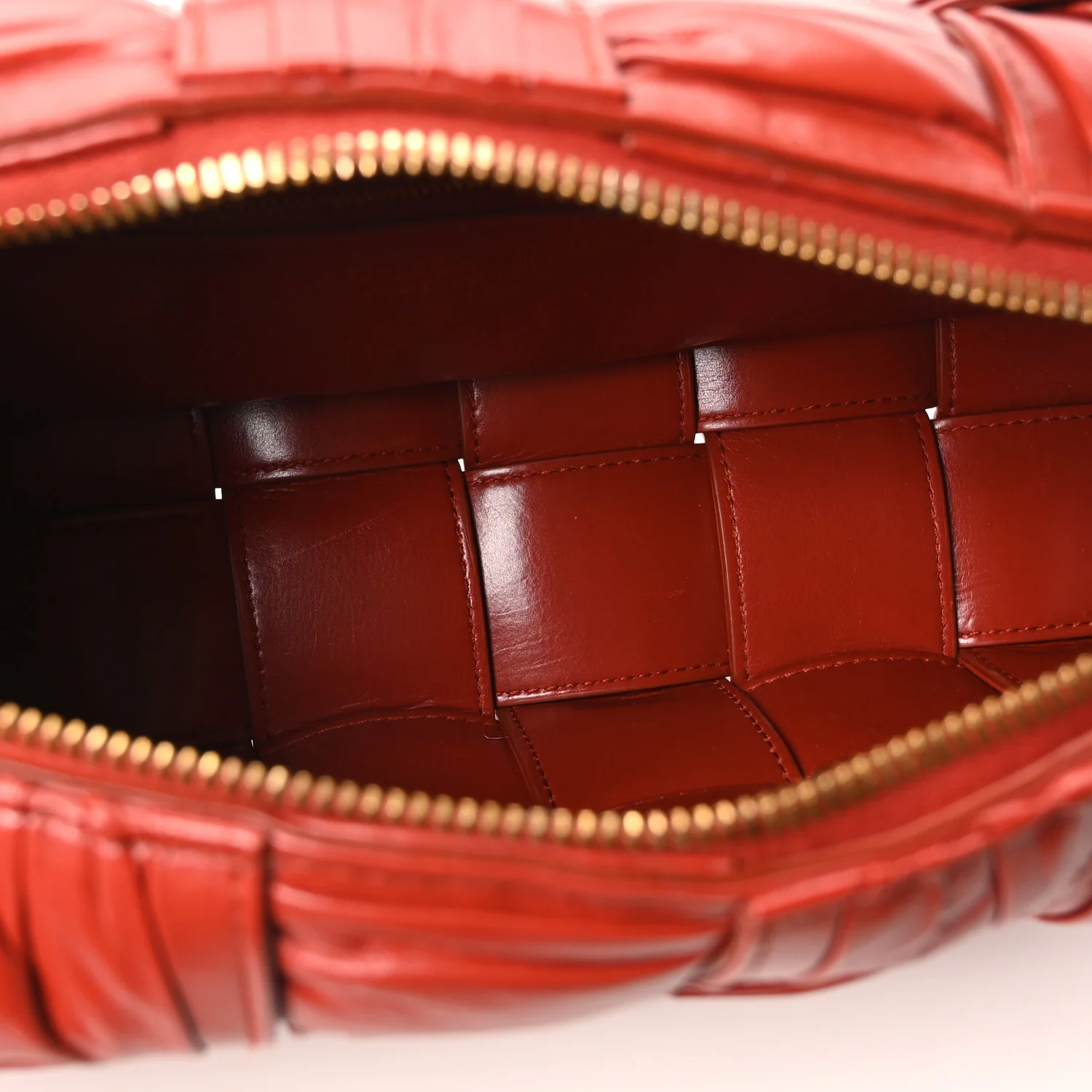 Calfskin Intreccio Plisse Camera Bag Syrup - Image 5