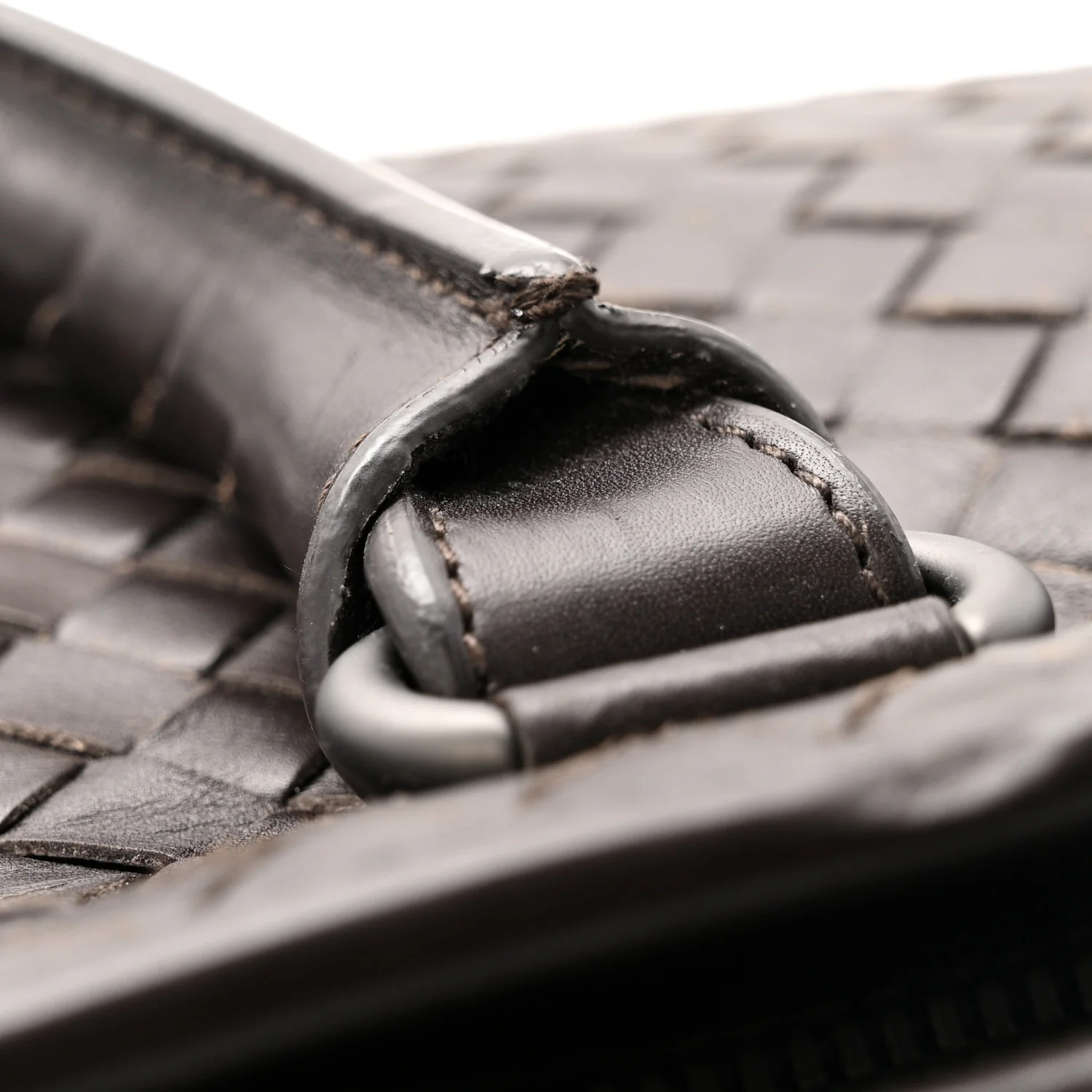 Calfskin Leggero Intrecciato Briefcase Ebano - Image 14