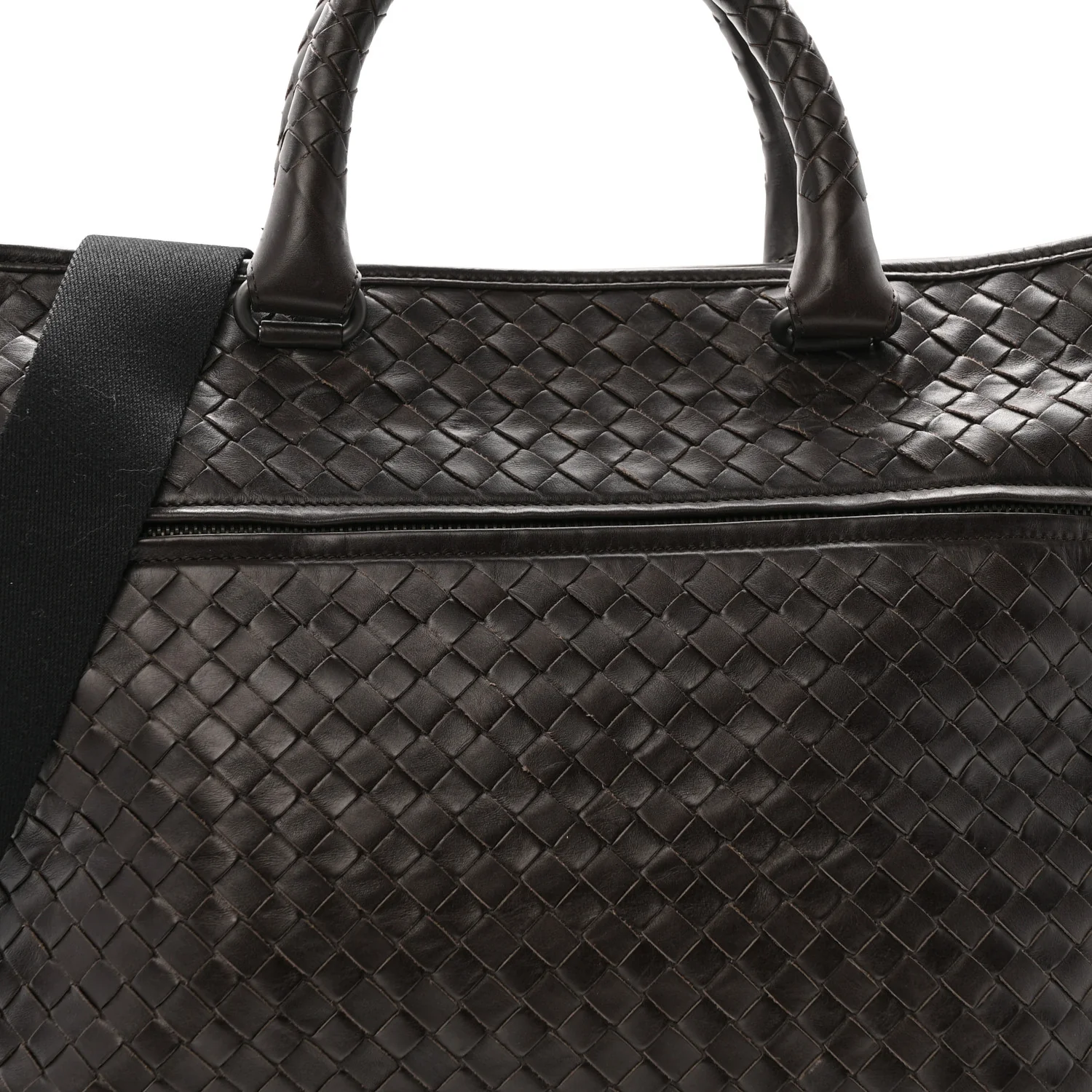 Calfskin Leggero Intrecciato Briefcase Ebano - Image 8