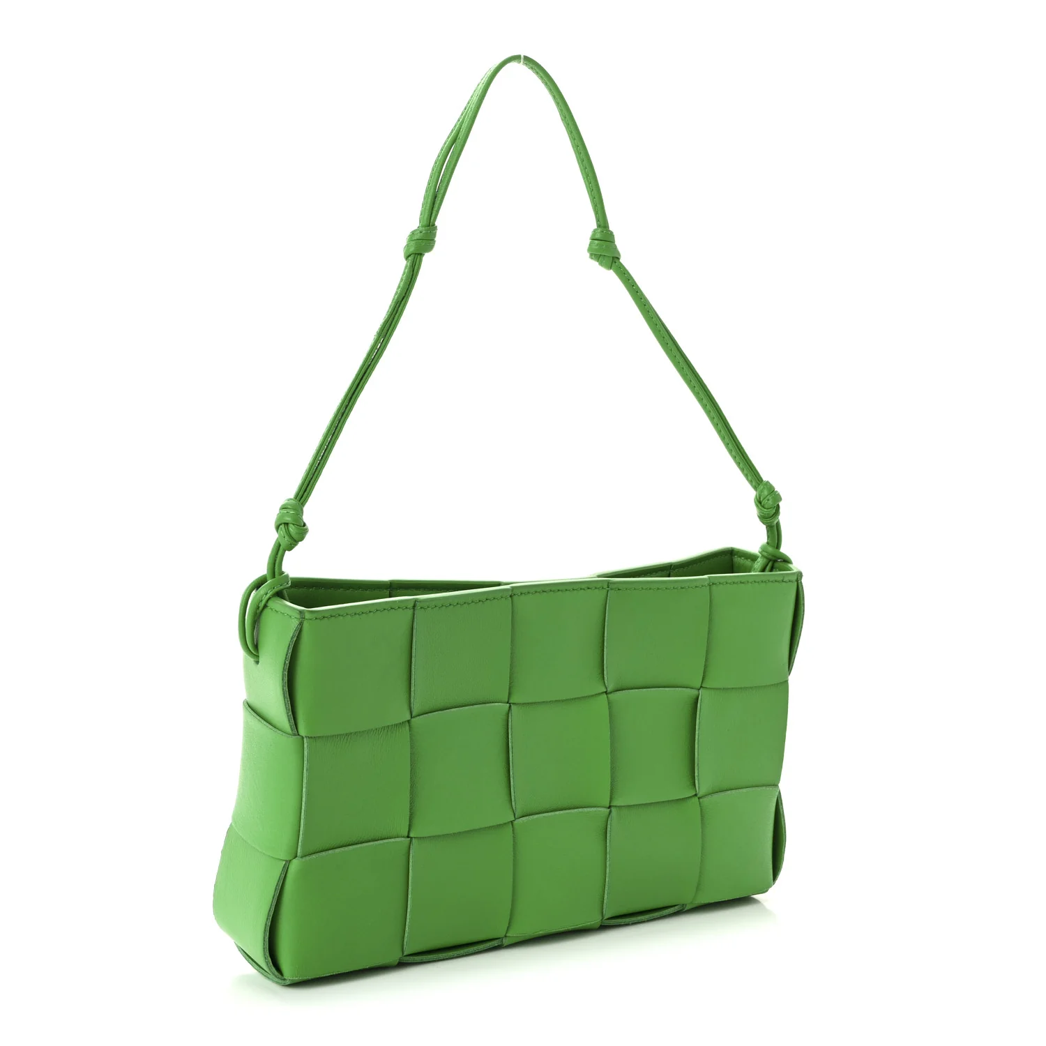 Calfskin Maxi Intrecciato Cassette Pouch On Strap Parakeet - Image 3