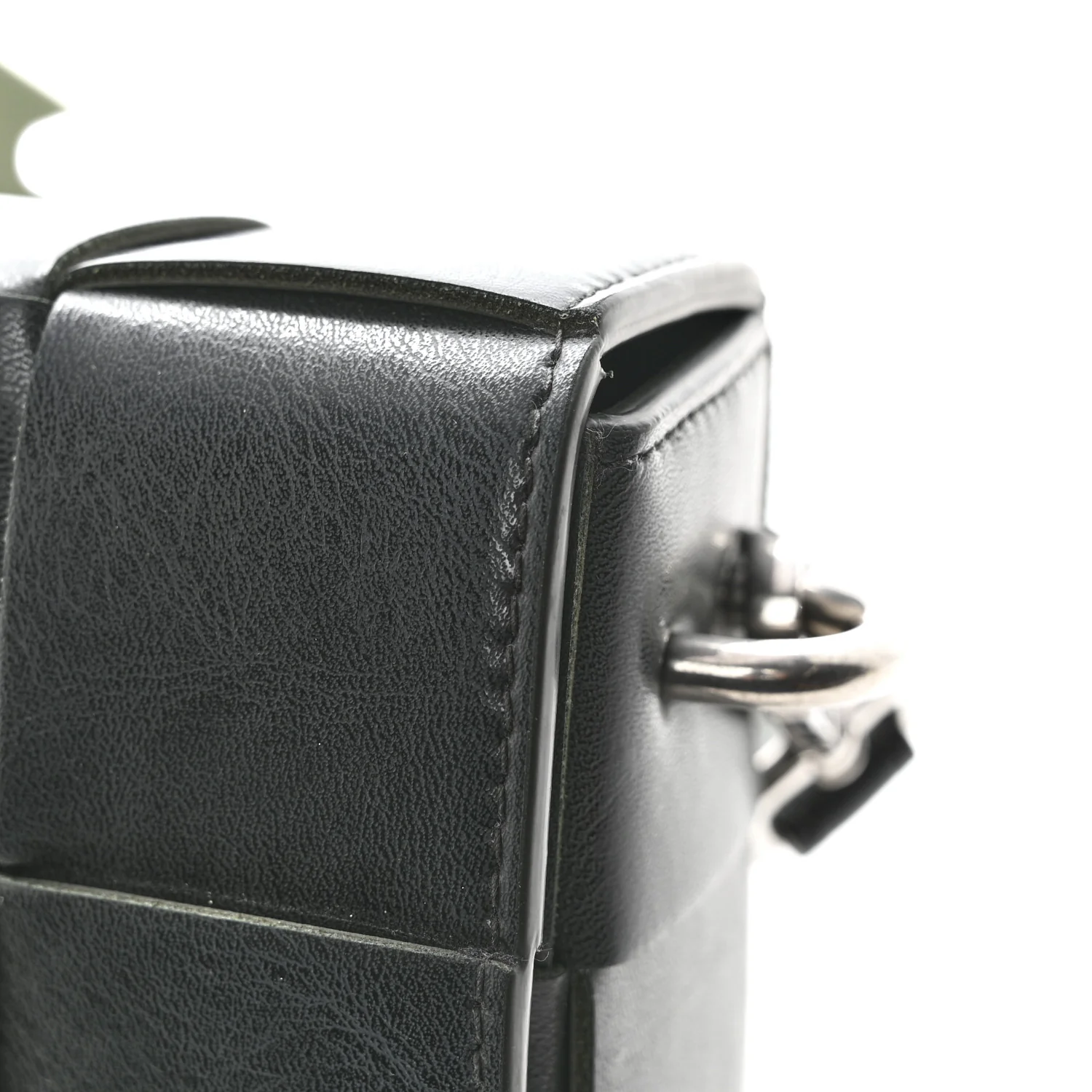 Calfskin Maxi Intreccio Cassette With Strap Bag Dark Green - Image 13