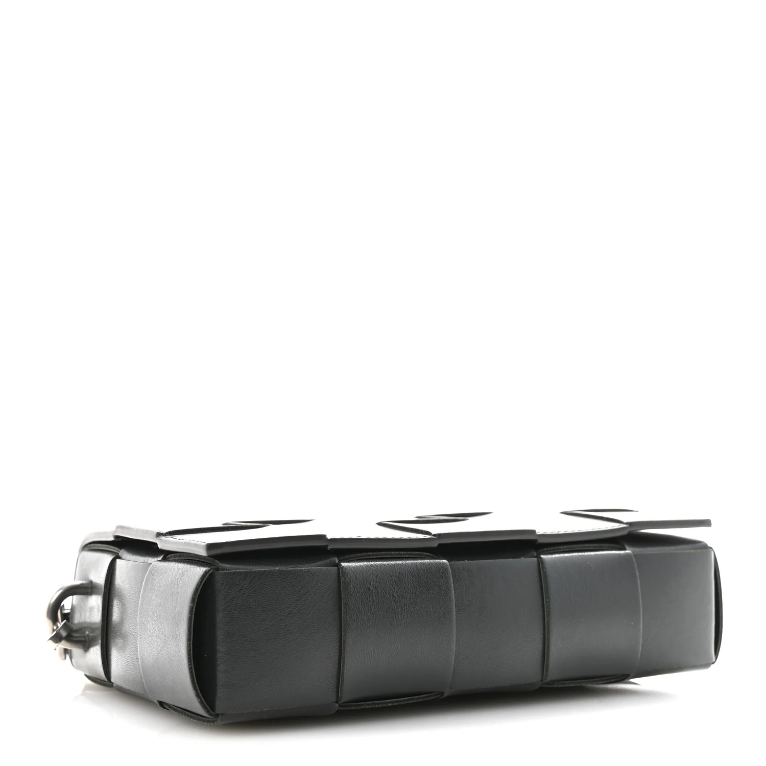 Calfskin Maxi Intreccio Cassette With Strap Bag Dark Green - Image 5