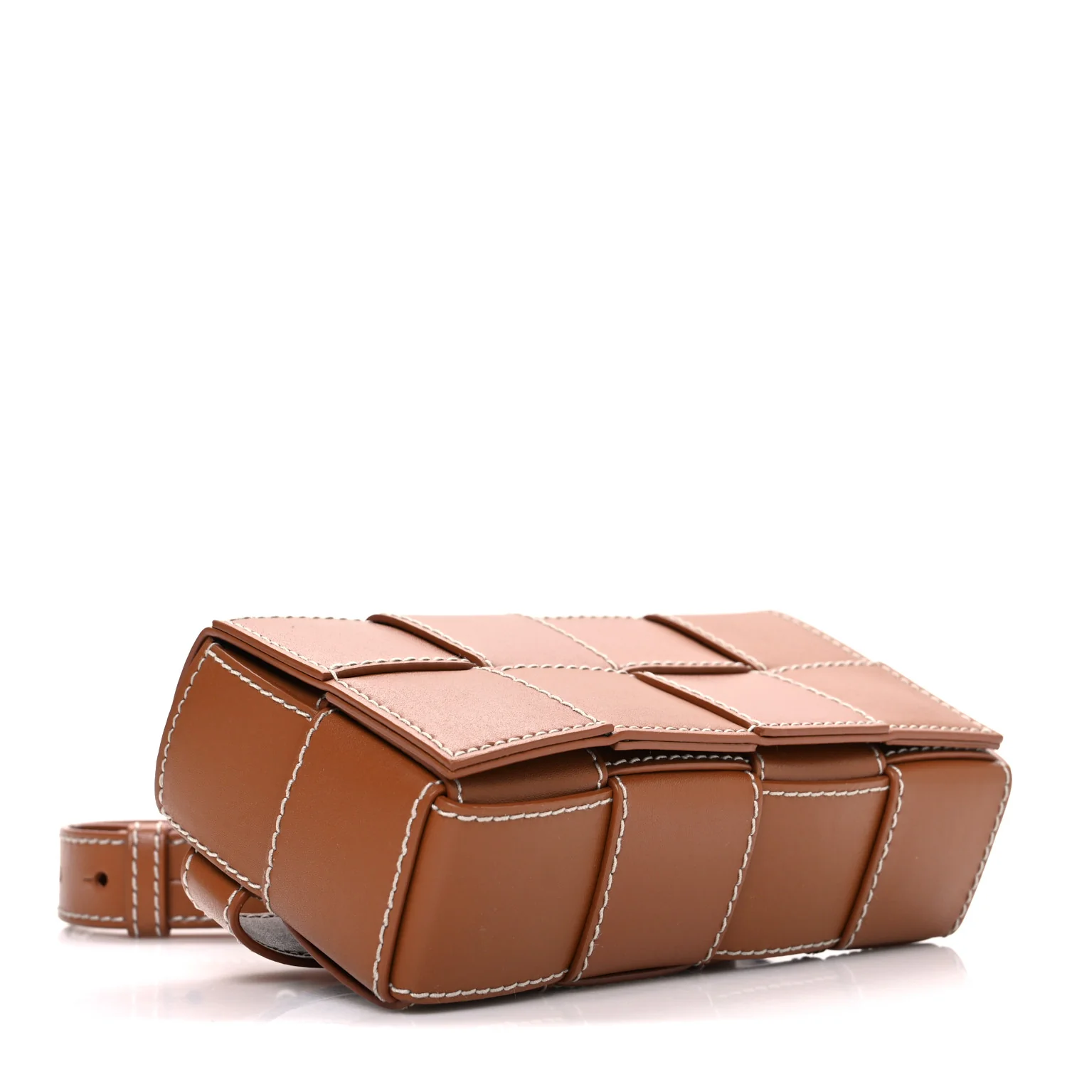 Calfskin Maxi Intreccio Mini Cassette Belt Bag Wood - Image 4