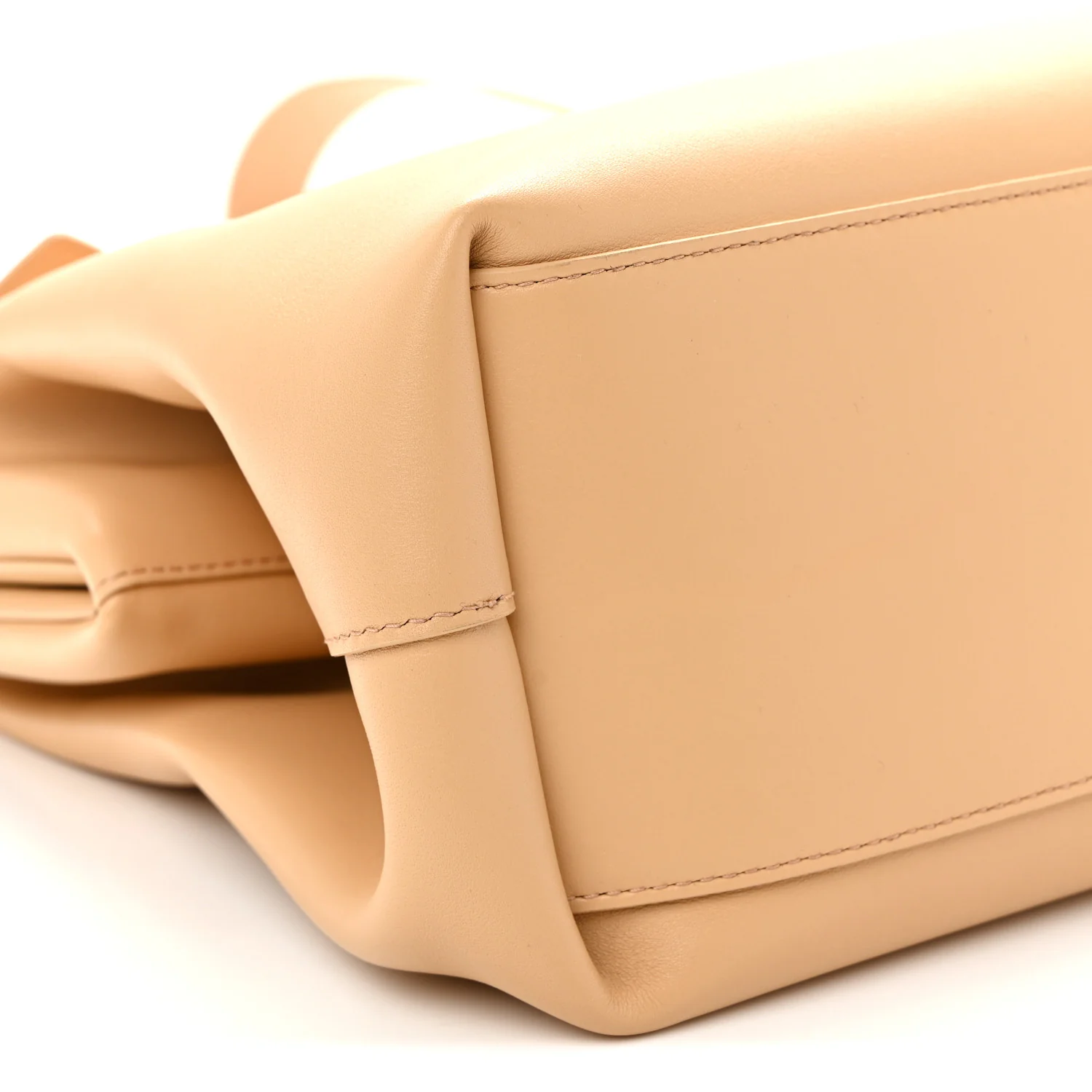 Calfskin Medium The Point Triangle Bag Almond - Image 8