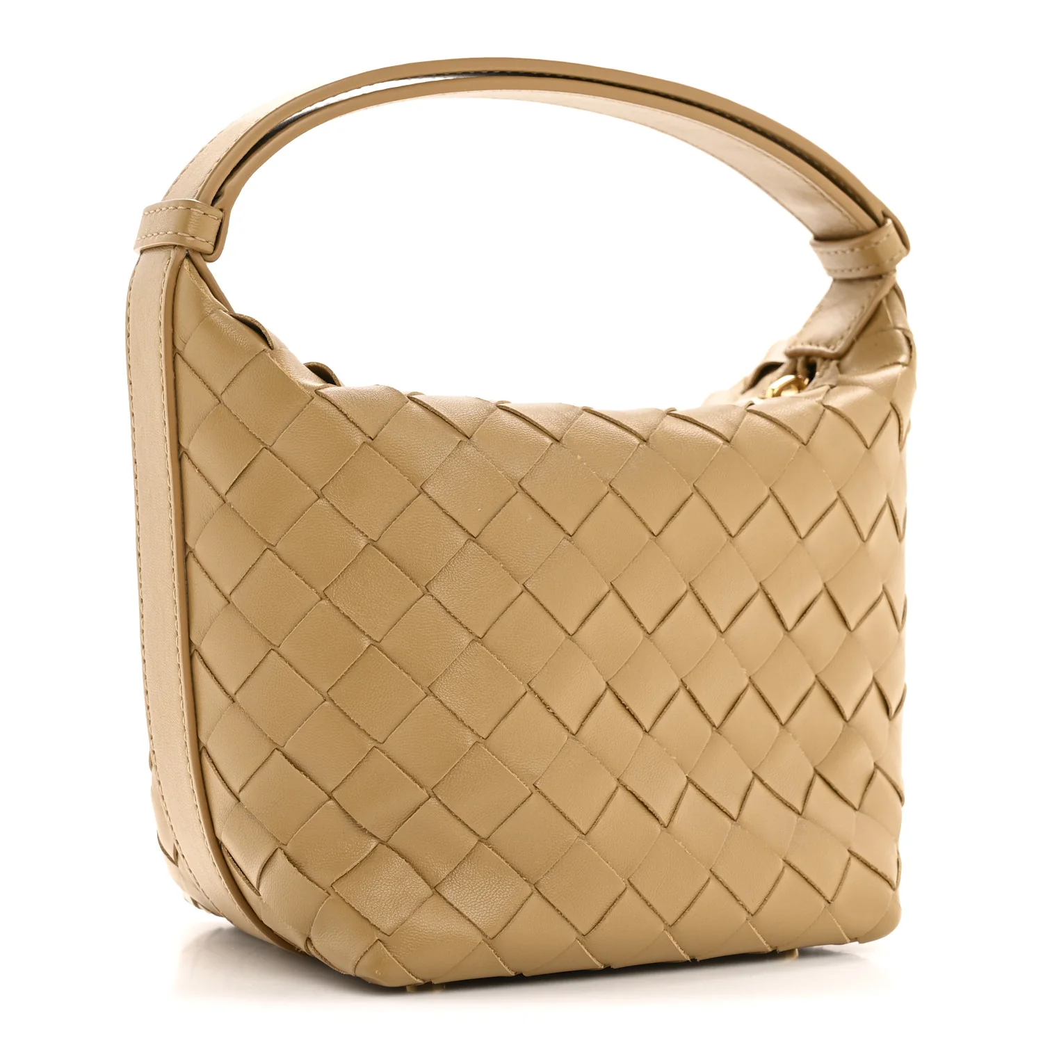 Calfskin Nappa Intrecciato Candy Wallace Dark Praline - Image 3