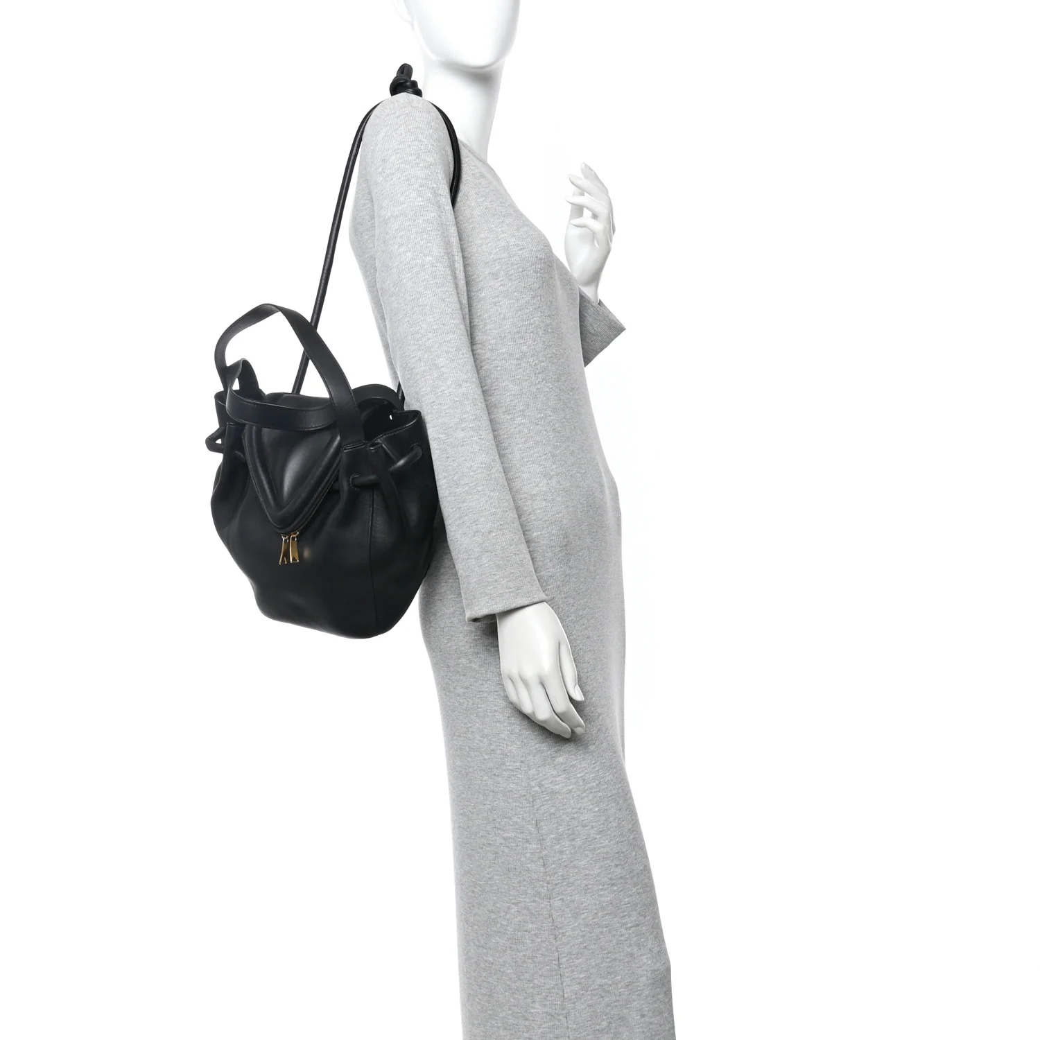 Calfskin Small Beak Tote Black - Image 3