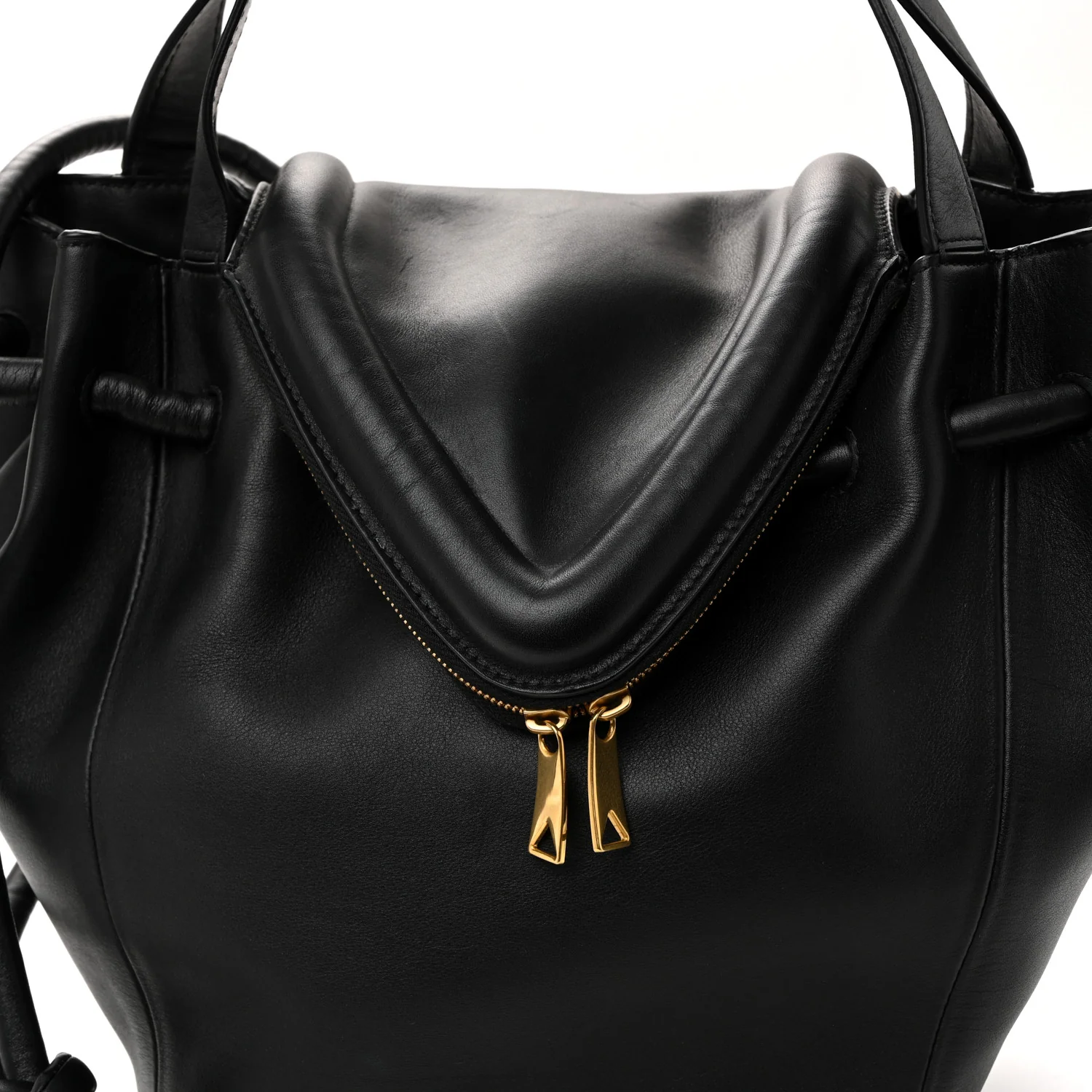 Calfskin Small Beak Tote Black - Image 8