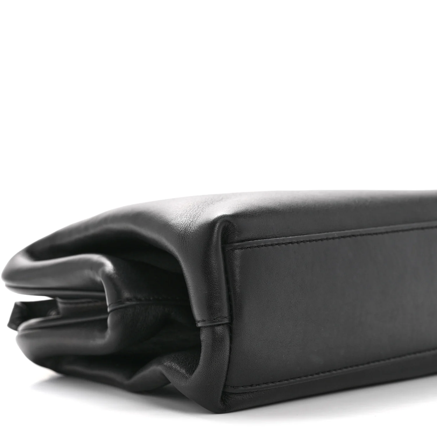 Calfskin Small The Point Triangle Bag Black - Image 8